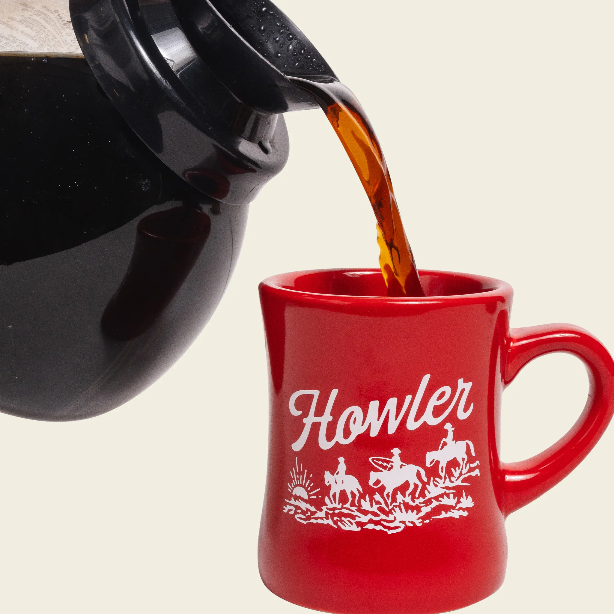 Diner Mug - Howler Posse : Red - Image 2