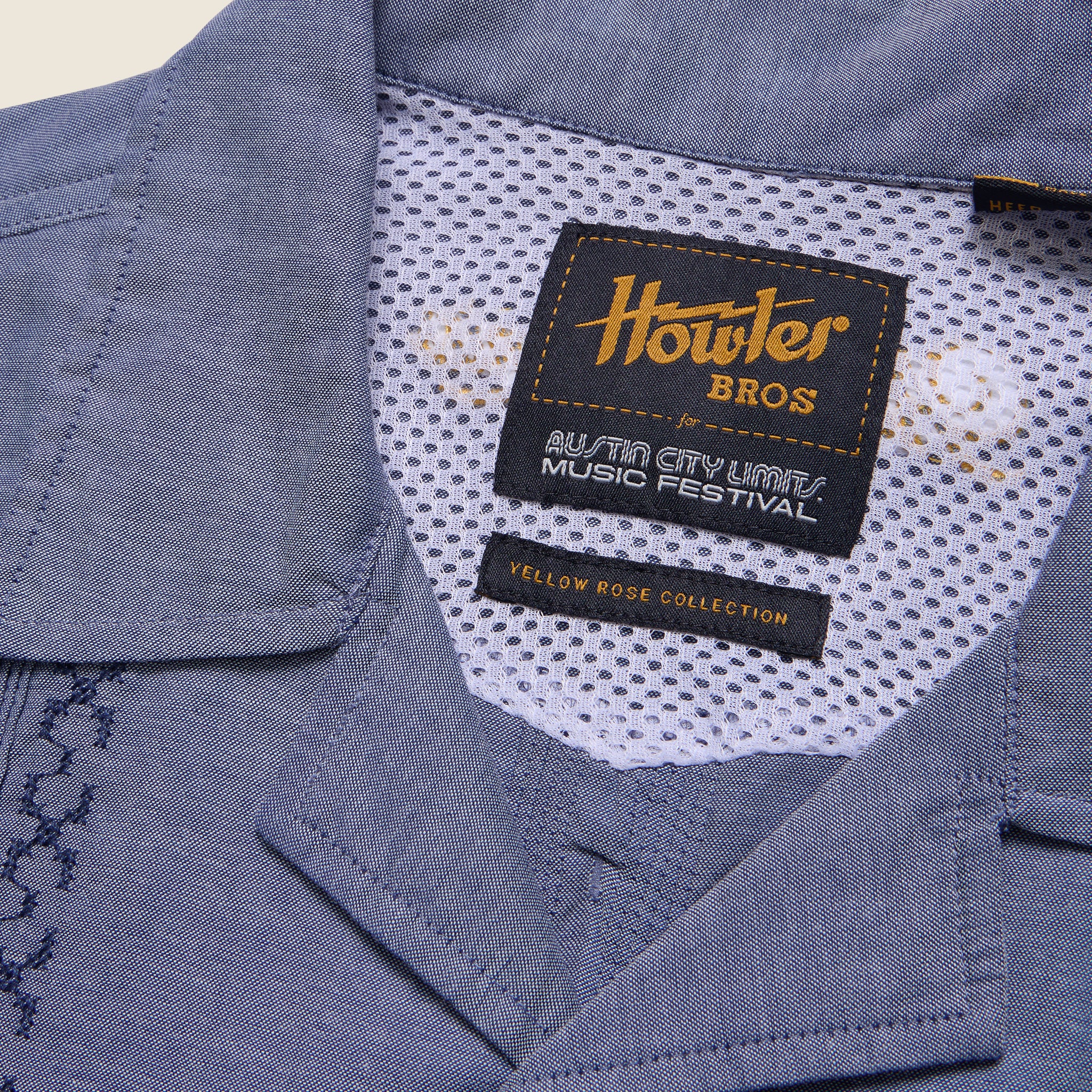 ACL Fest 2025 Guayabera Shirt - Rosas Amarillas : Azul - Image 8