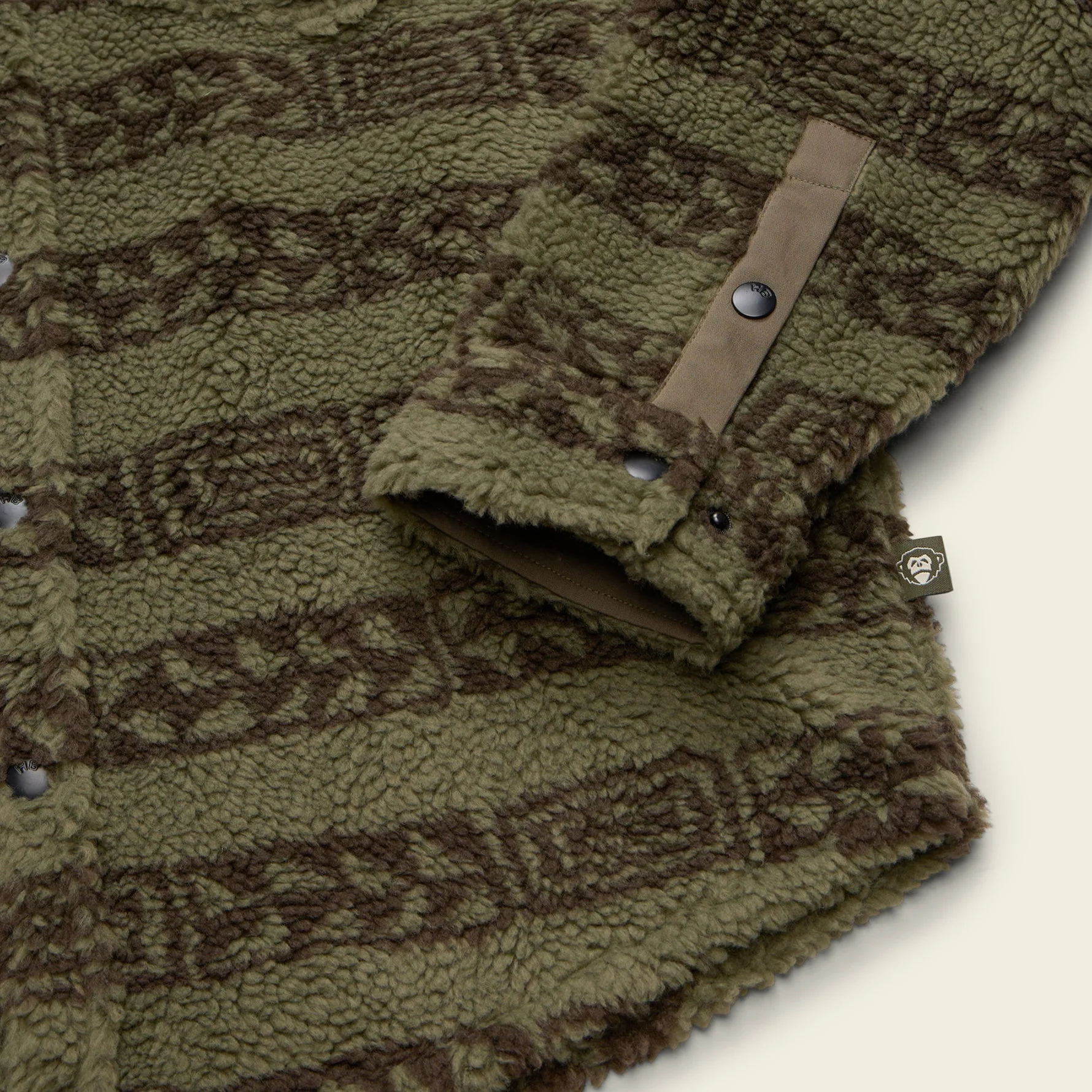 Allegheny Fleece Overshirt - Hanko Stripe : Lichen Green - Image 6