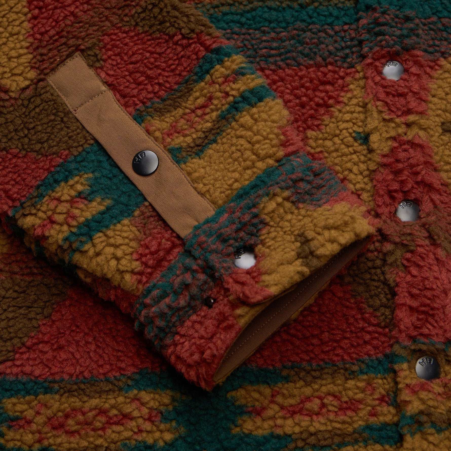 Allegheny Fleece Overshirt - Mitla Motifs : Brick - Image 6