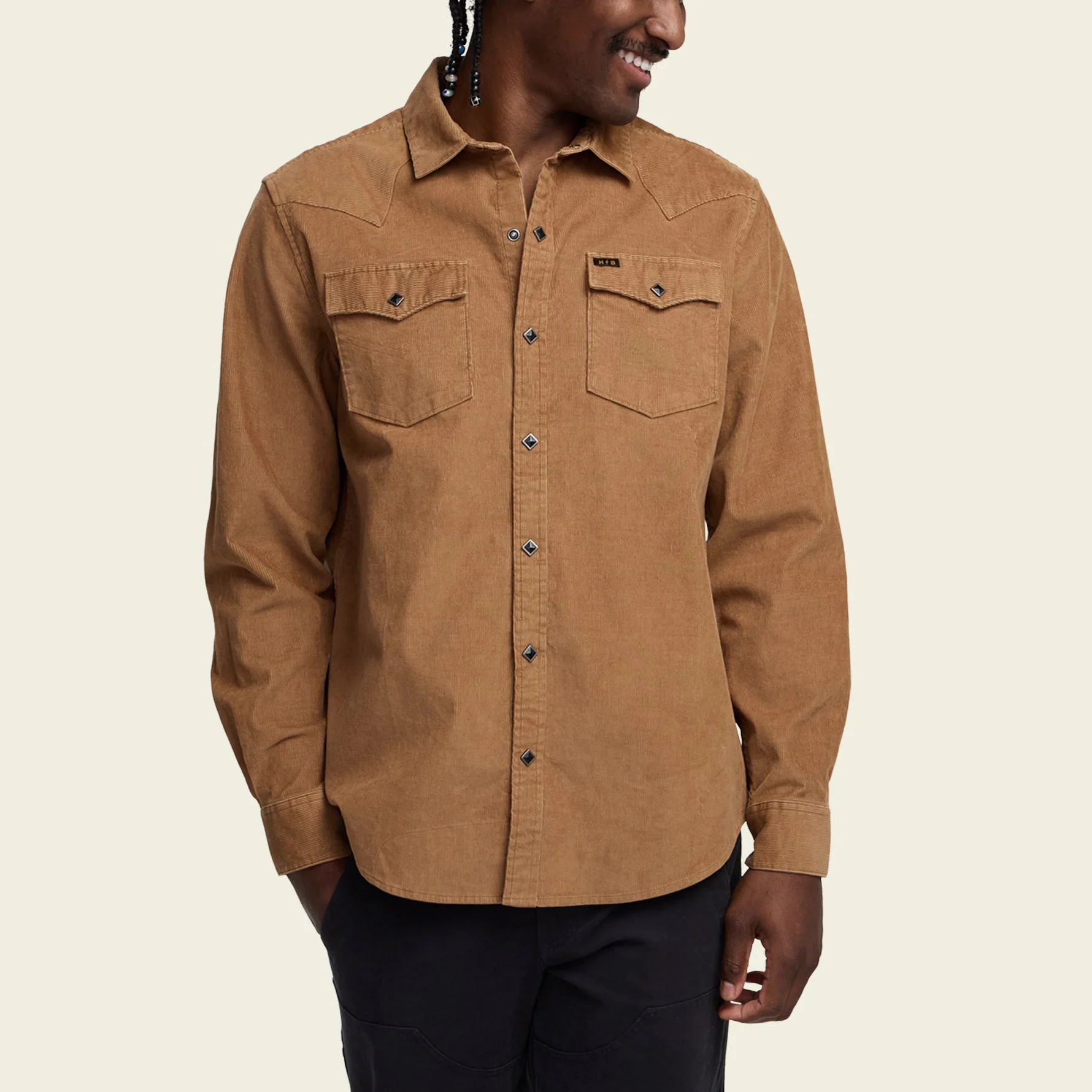 Banning Corduroy Snapshirt - Duck Brown - Image 4
