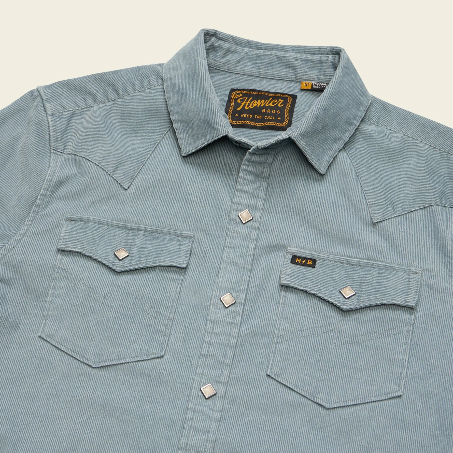 Banning Corduroy Snapshirt - Iron Blue - Image 3