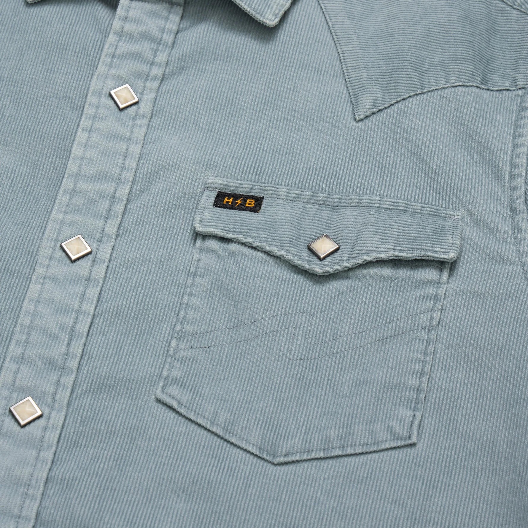 Banning Corduroy Snapshirt - Iron Blue - Image 6