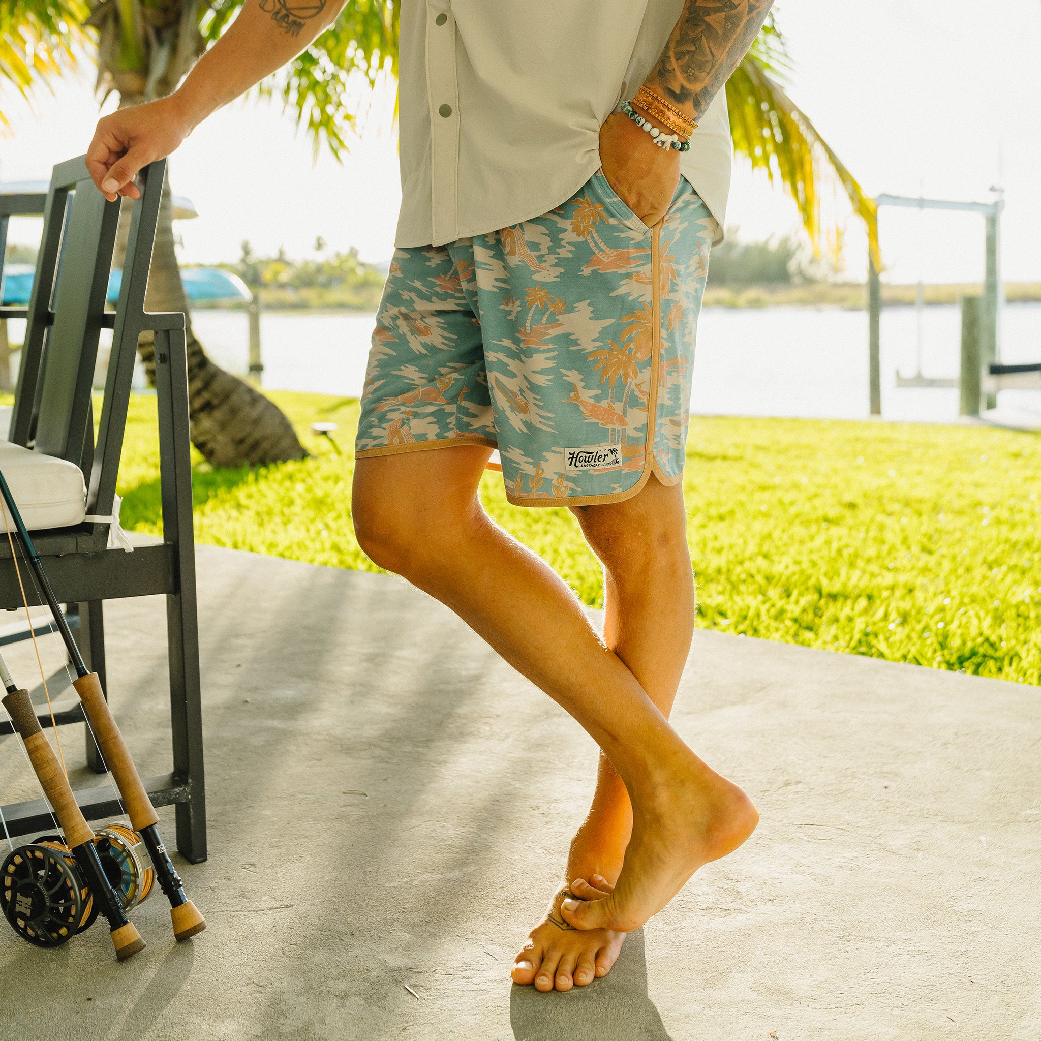 Bruja Boardshorts 18.5" - Dreamland : Seafoam - Image 6