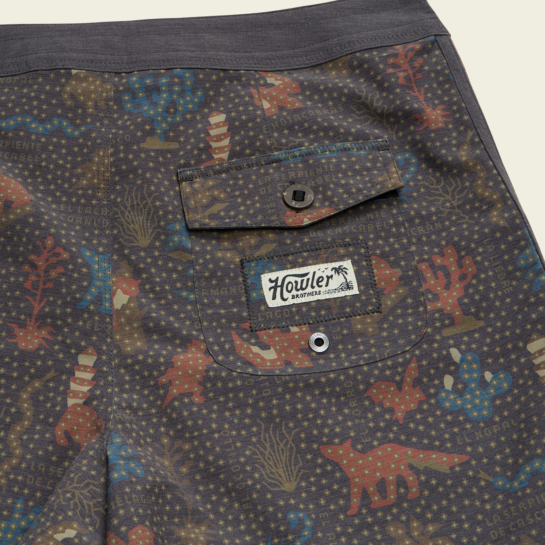 Bruja Boardshorts 18.5" - Ecosistema : Antique Black - Image 5
