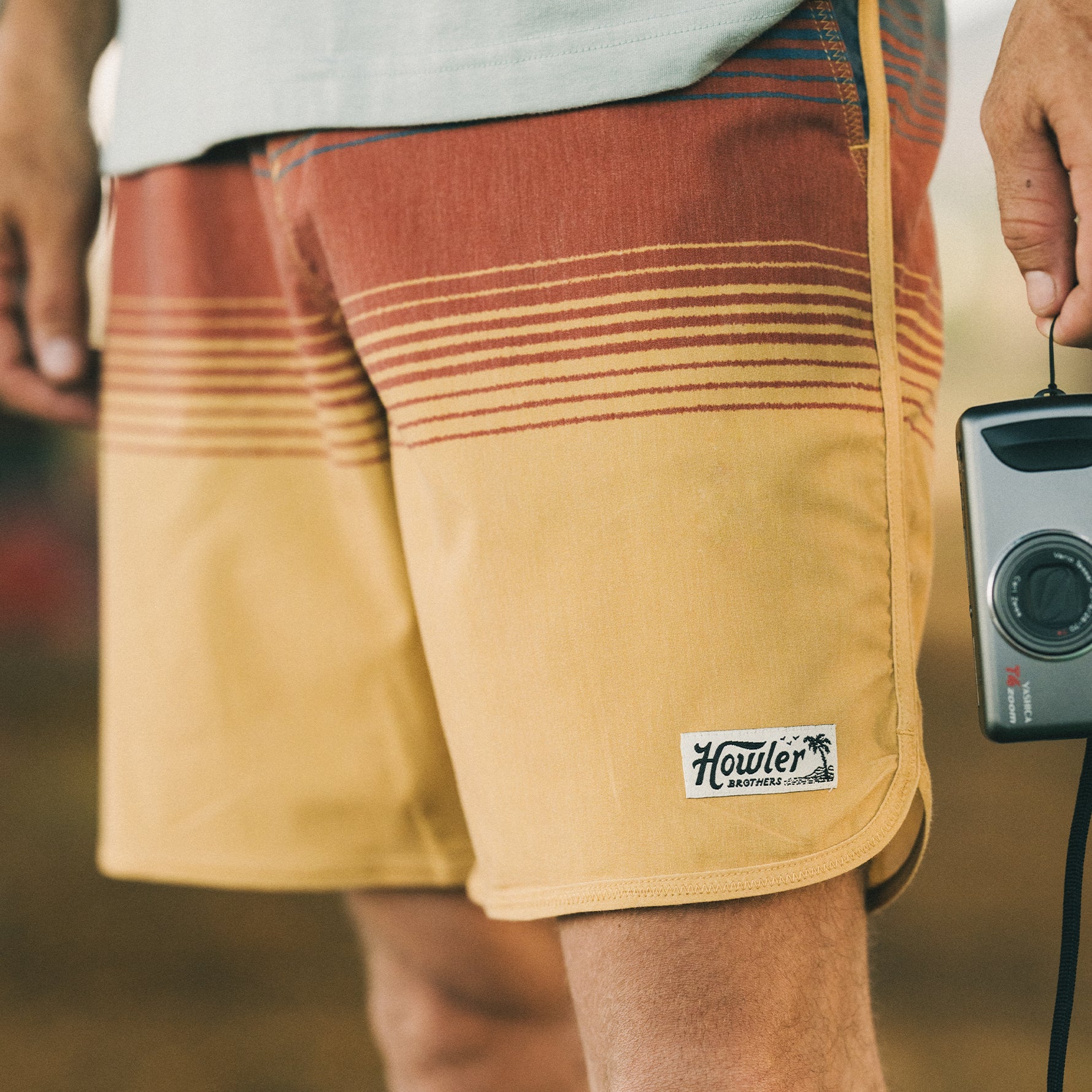 Bruja Boardshorts 18.5" - Meridians : Old Gold - Image 2