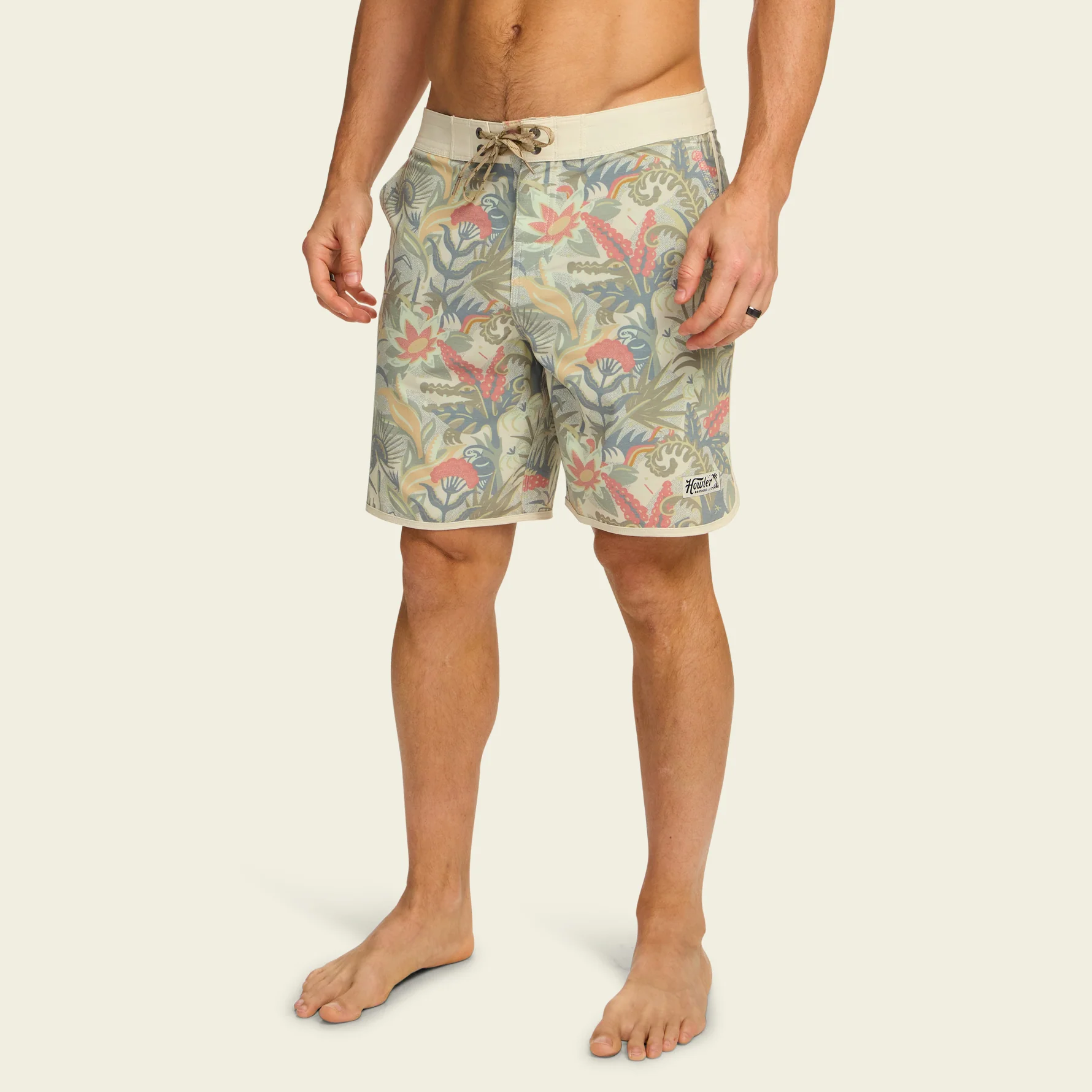 Bruja Boardshorts 18.5" - Ottine Scene : Off White - Image 3