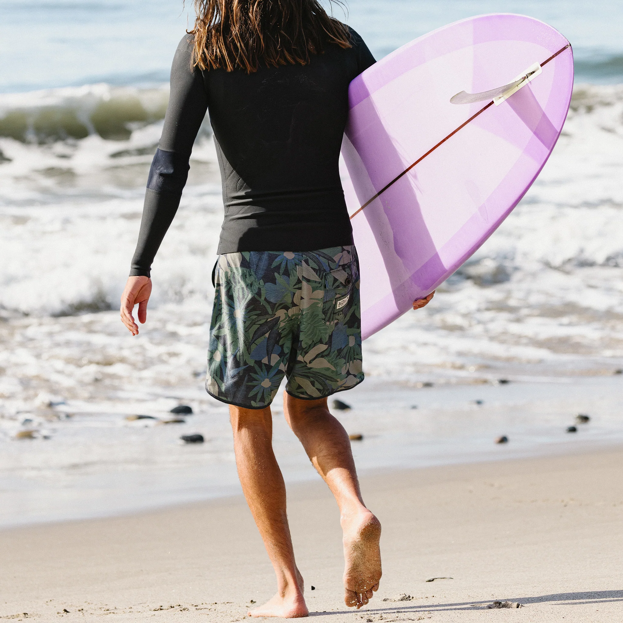 Bruja Boardshorts 18.5" - Tropical Dimension : Antique Black - Image 8