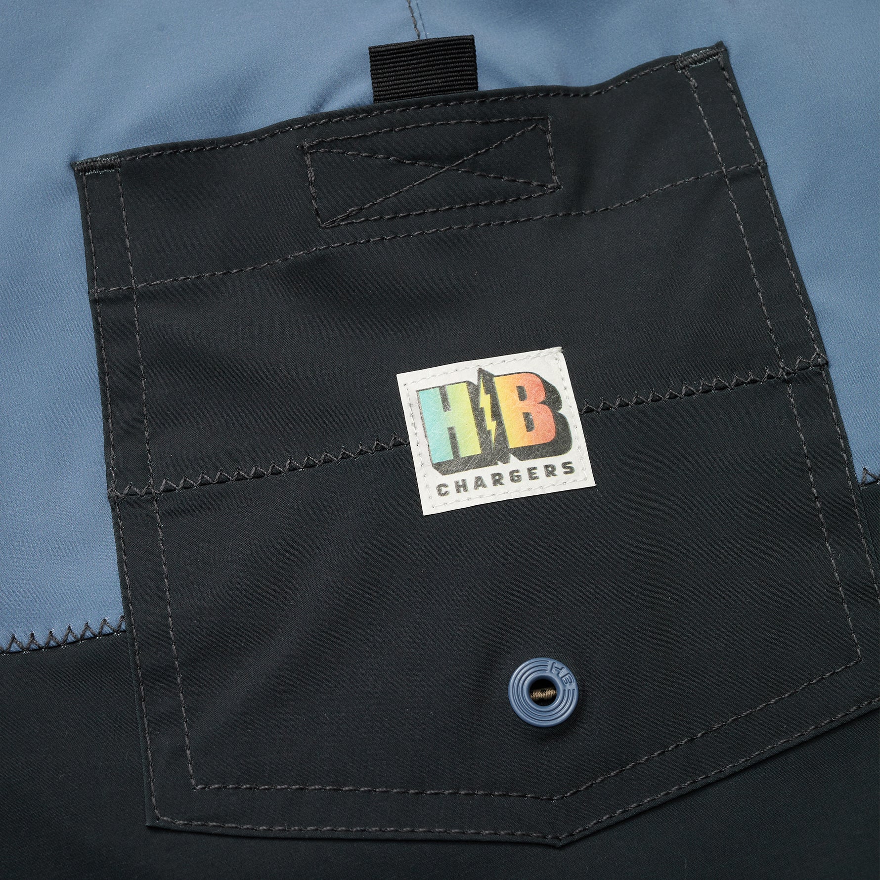 Buchannon Boardshorts 18" - HB Chargers : Black / Blue Mirage - Image 3