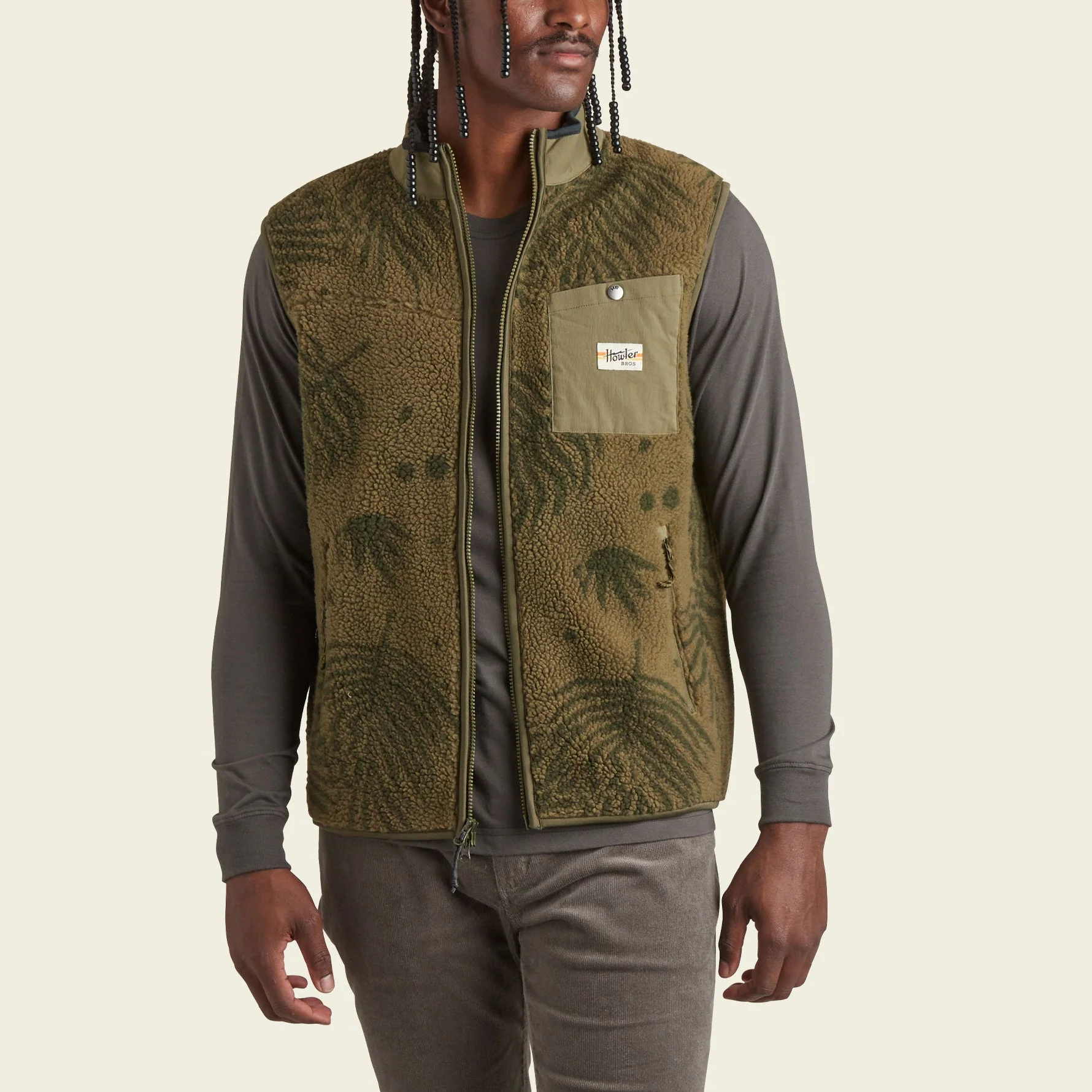 Chisos Fleece Vest - Forest Floor : Frond - Image 4