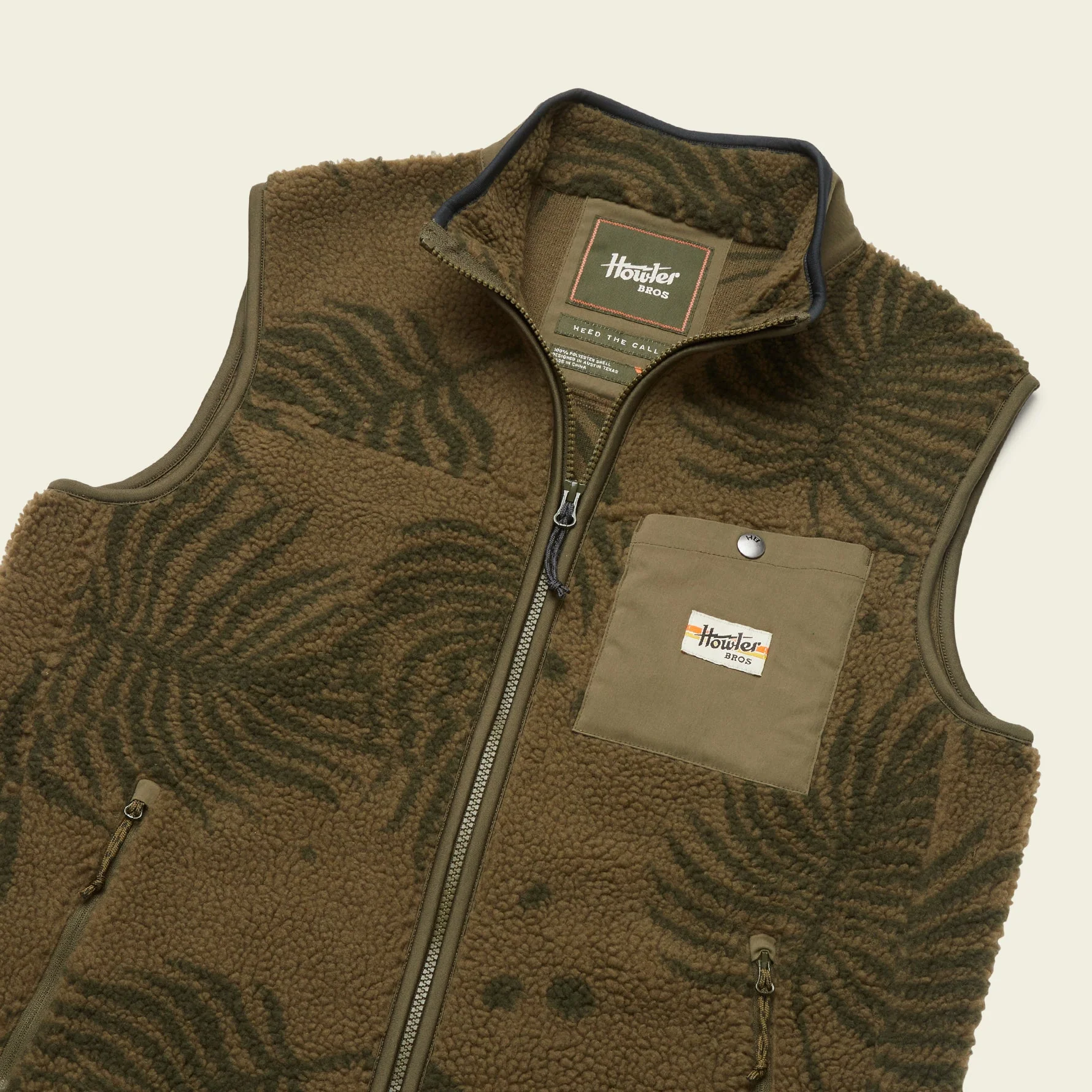 Chisos Fleece Vest - Forest Floor : Frond - Image 6