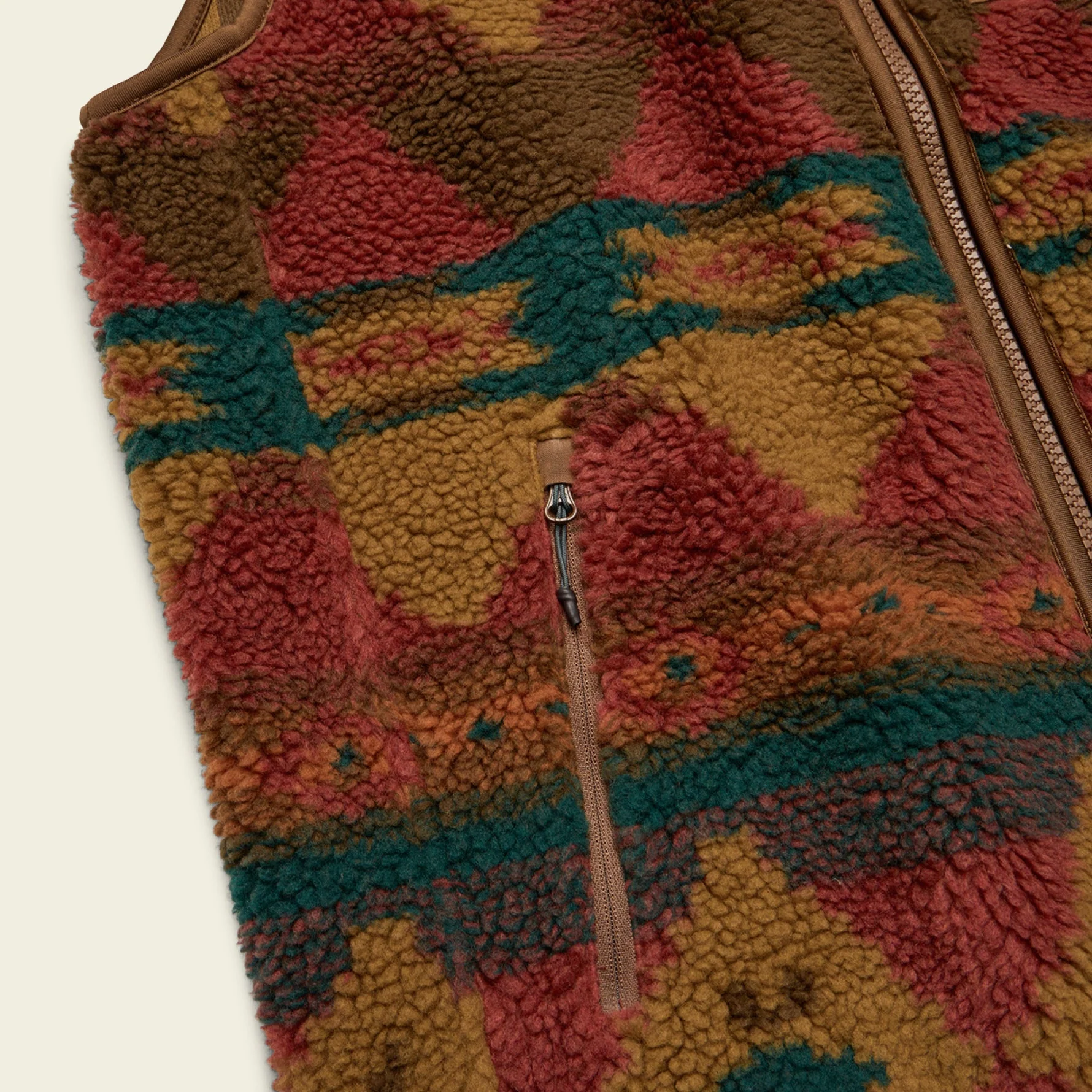 Chisos Fleece Vest - Mitla Motifs : Russet - Image 7