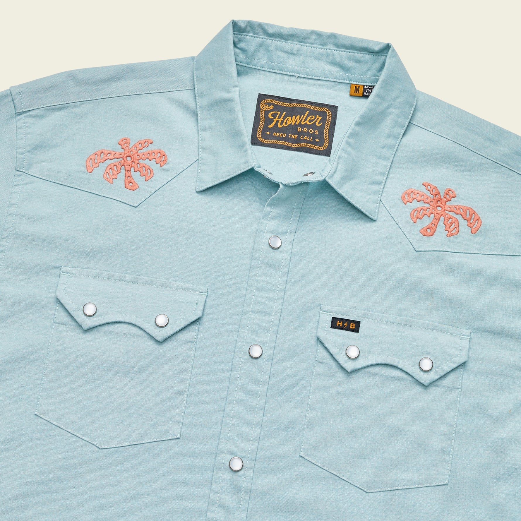 Crosscut Deluxe Shortsleeve Shirt - Fronds : Nile Blue - Image 6