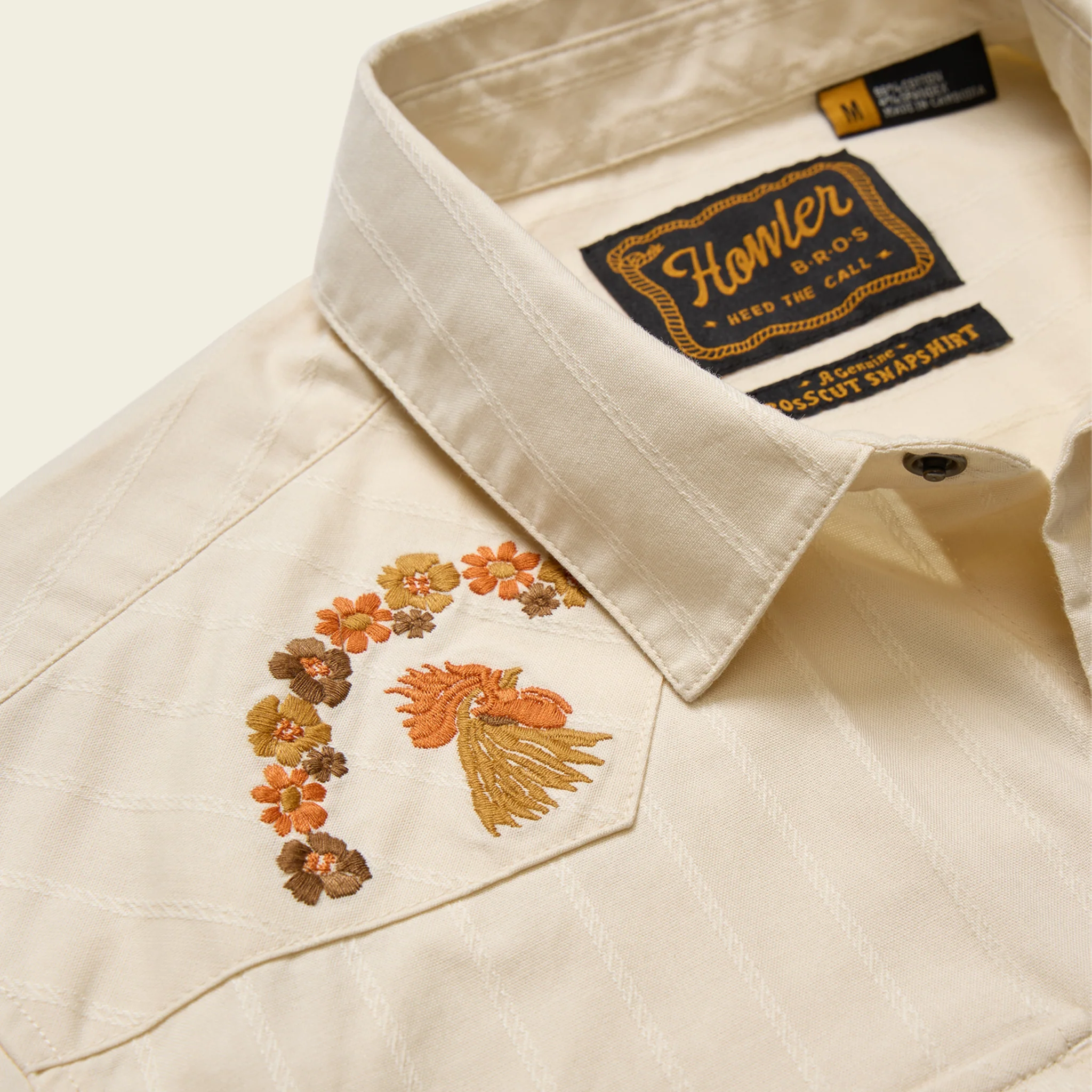 Crosscut Deluxe Shortsleeve Shirt - Fowl Play : Off White Dobby - Image 5