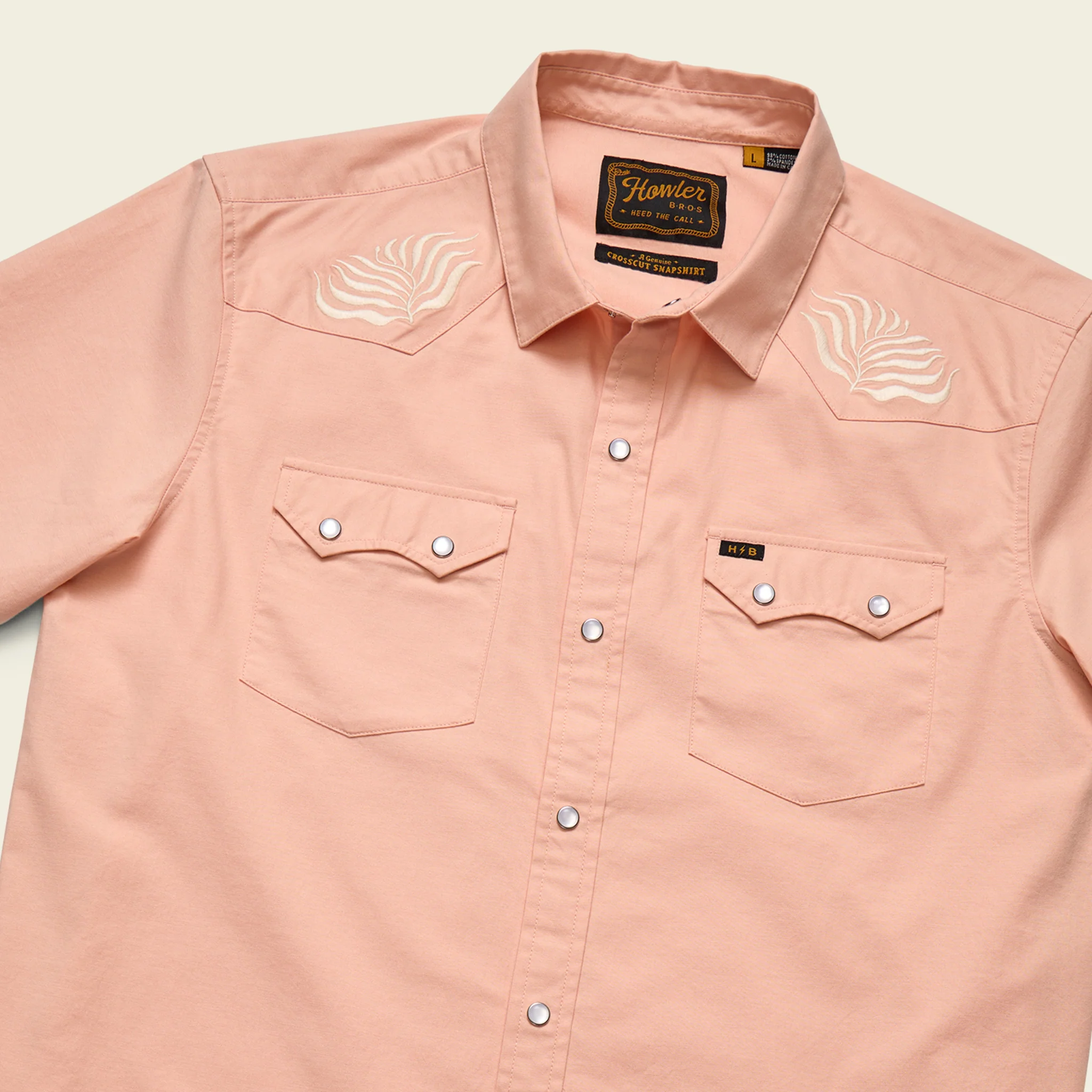 Crosscut Deluxe Shortsleeve Shirt - Seagrass : Coral Oxford - Image 3