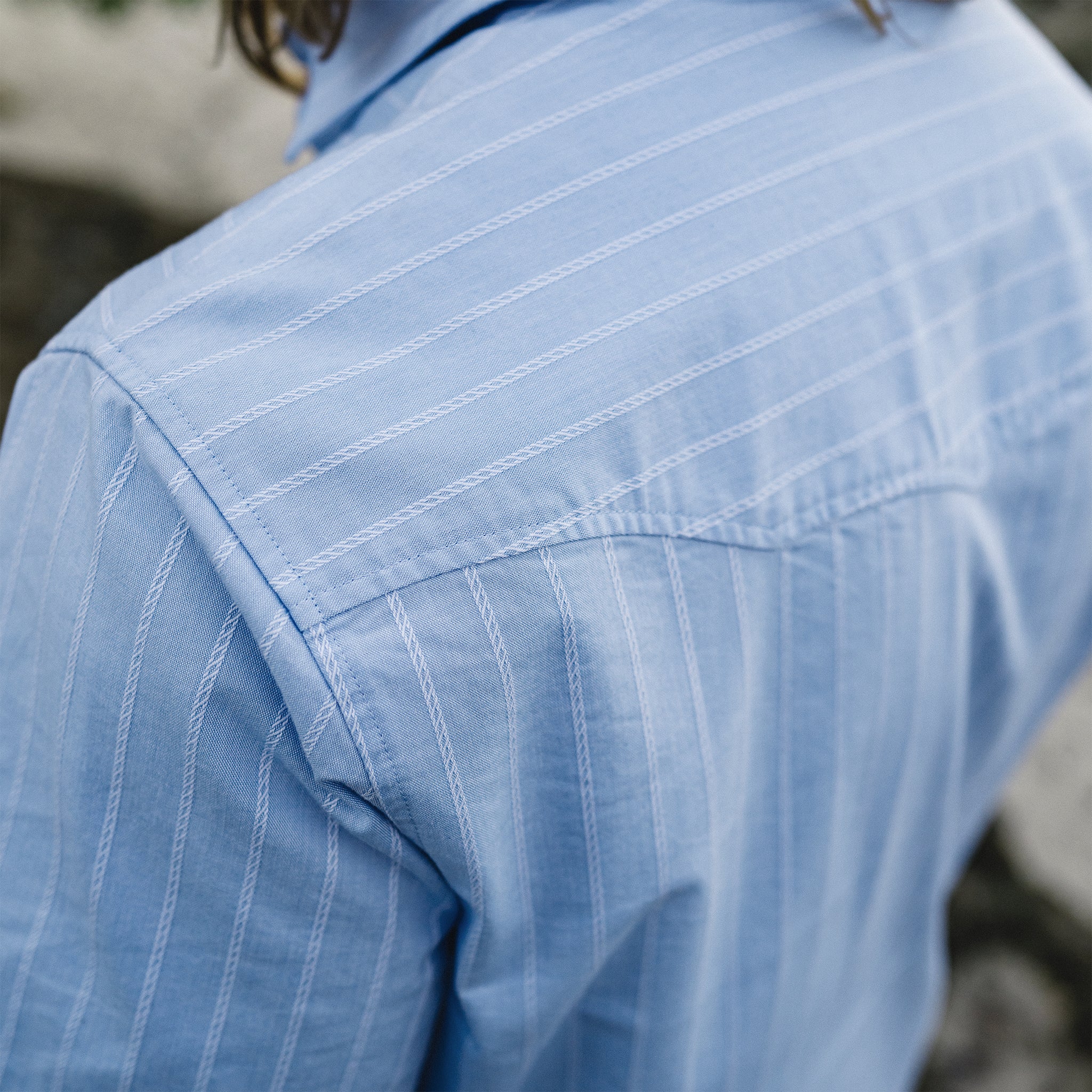 Crosscut Deluxe Shortsleeve Shirt - Surfbird : Sky Oxford Dobby - Image 8