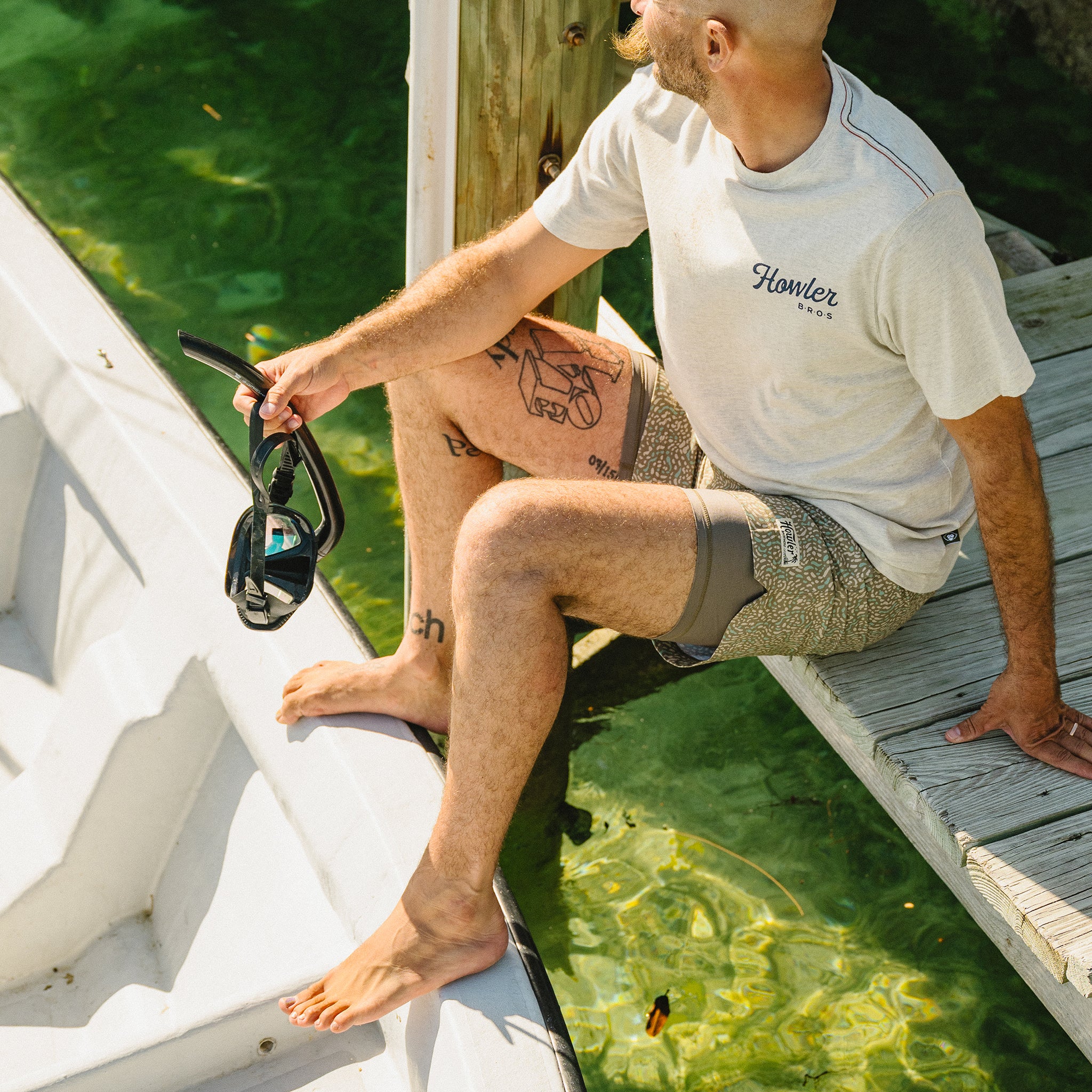 Deep Set Boardshorts - Pond Patterns : Mermaid - Image 2