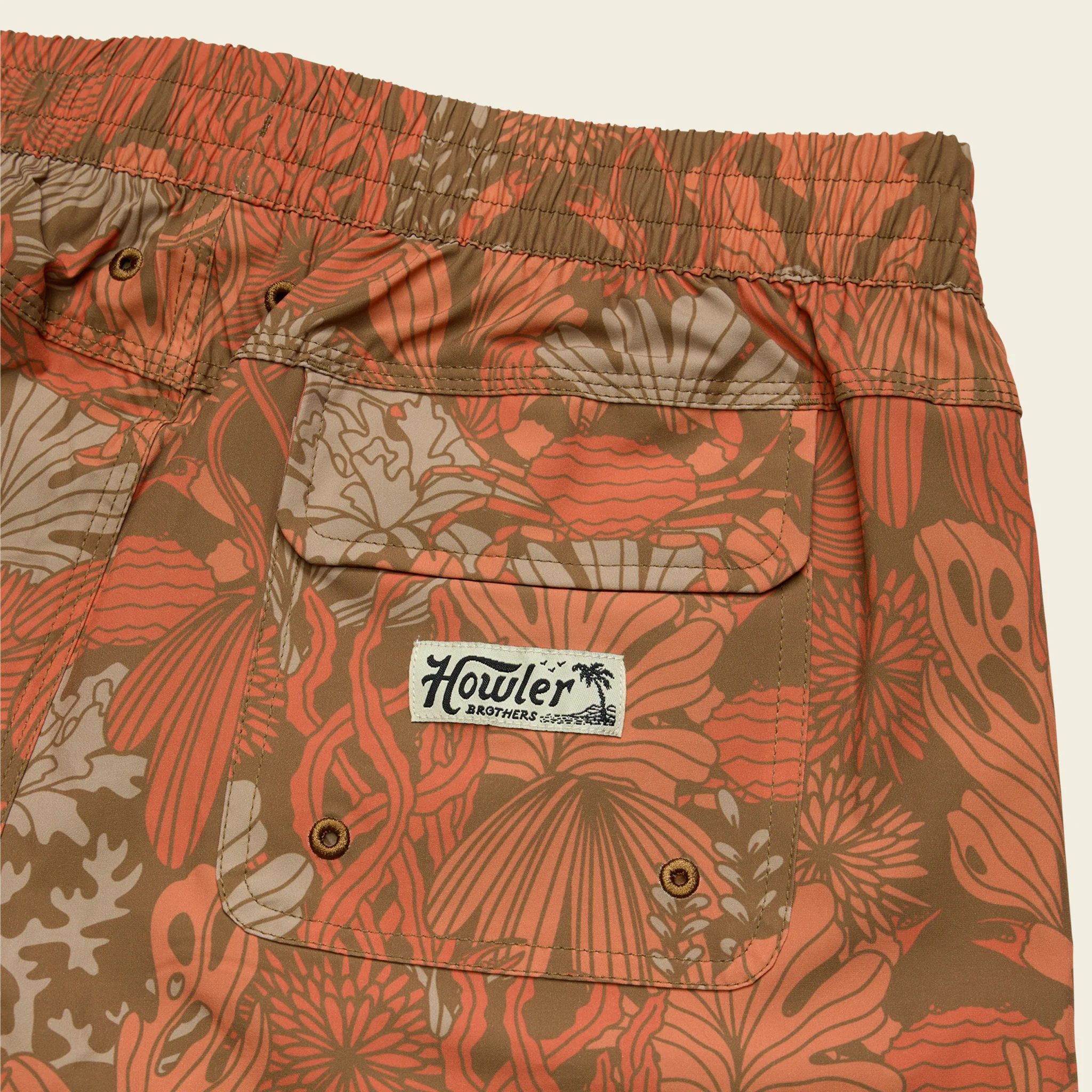 Deep Set Boardshorts - Reef Madness : Tangerine - Image 6