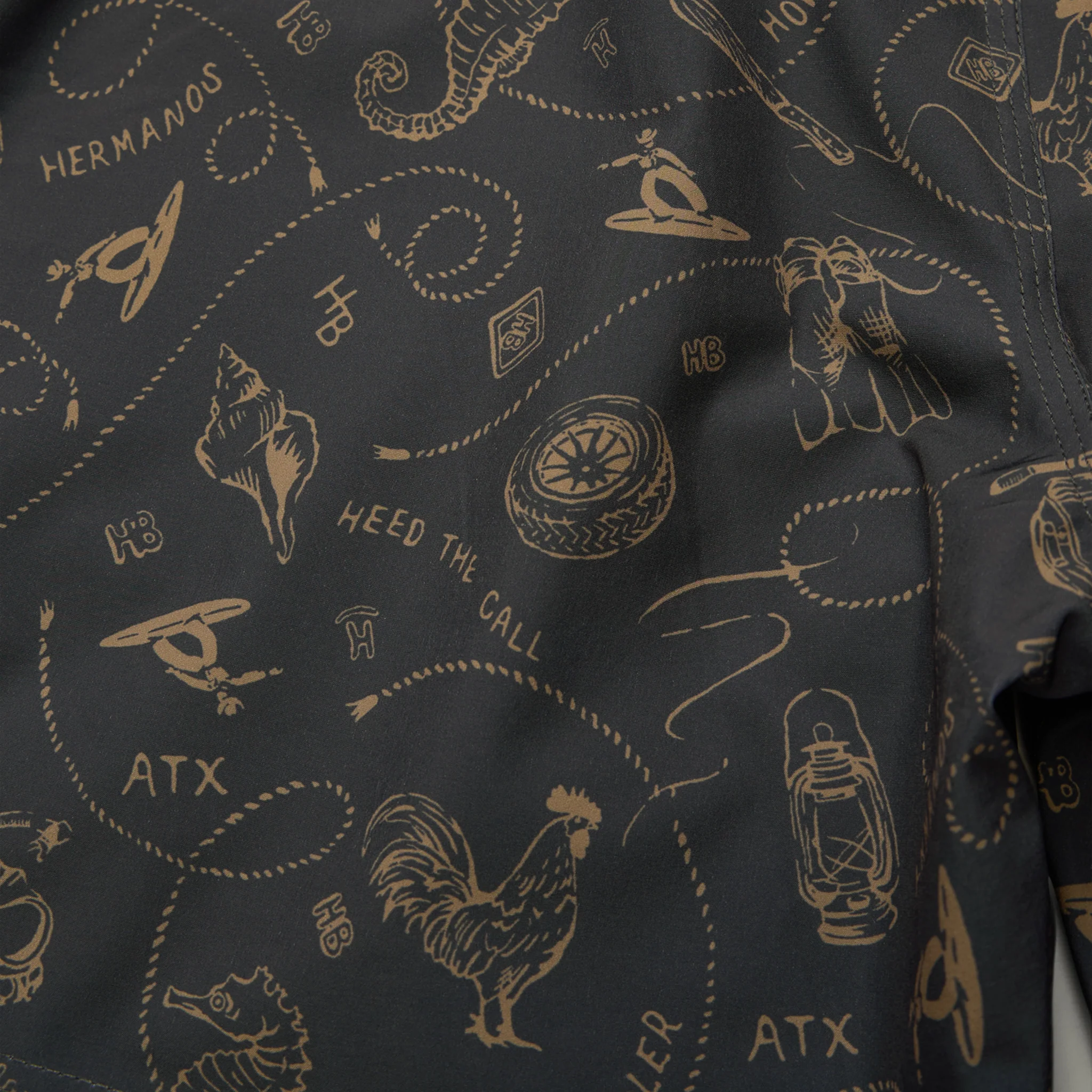 Deep Set Boardshorts - Sea Rodeo : Antique Black - Image 6