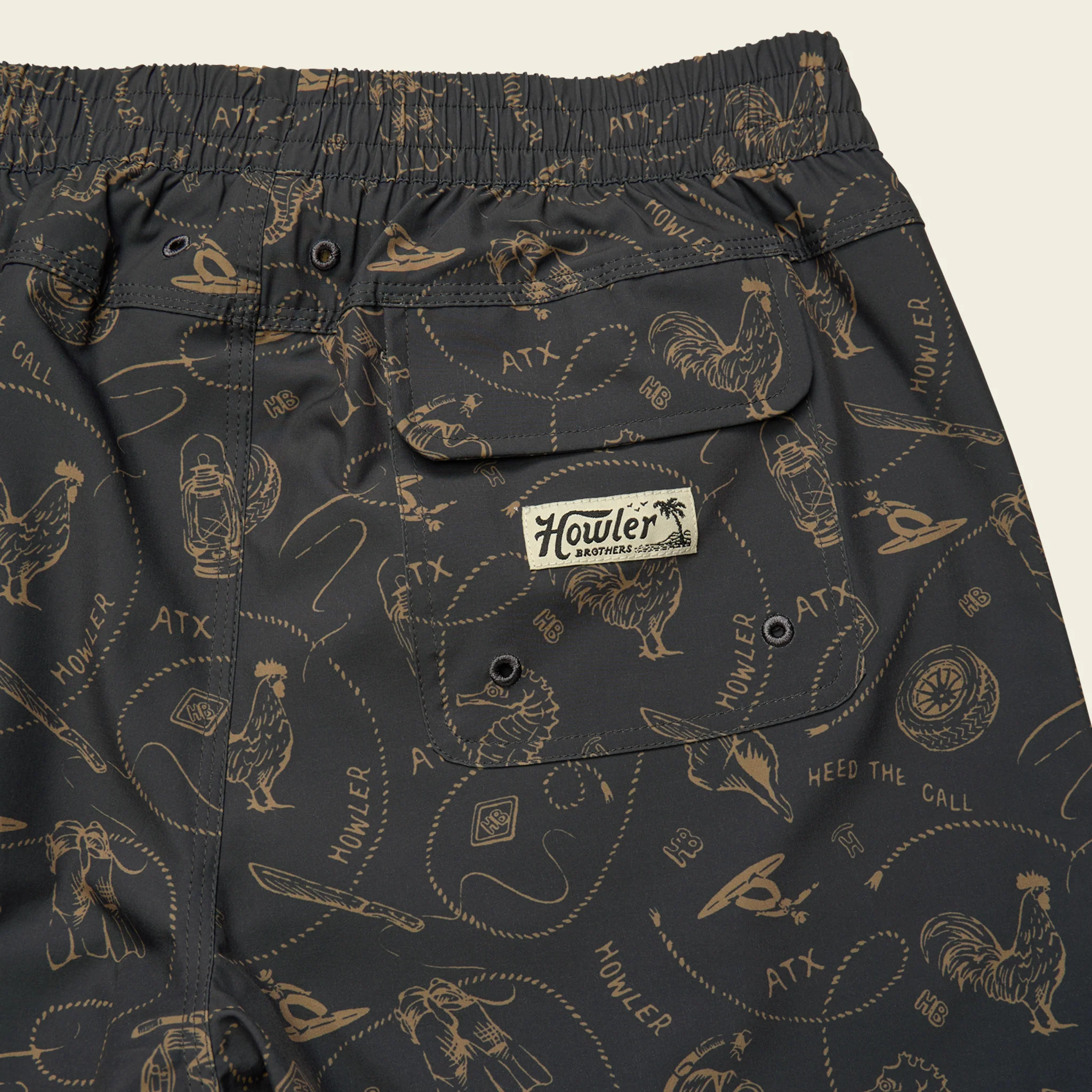 Deep Set Boardshorts - Sea Rodeo : Antique Black - Image 7