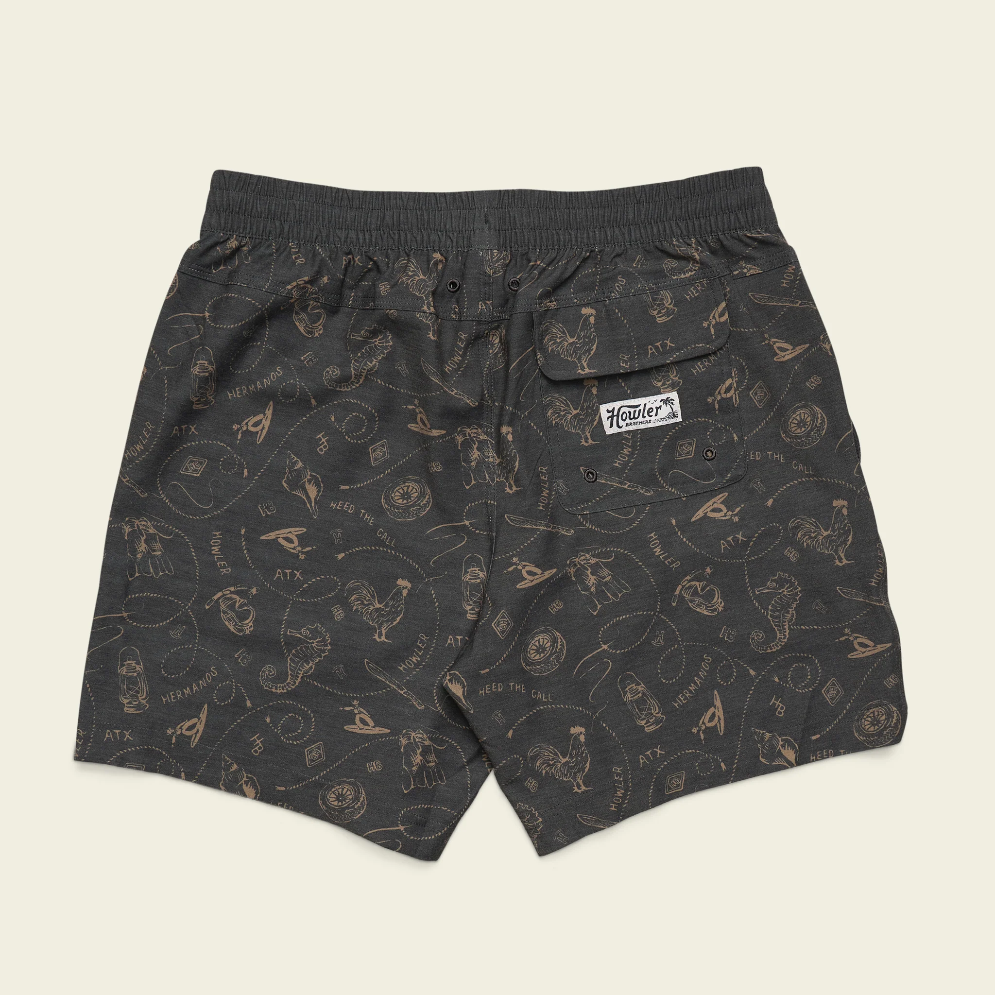 Deep Set Boardshorts - Sea Rodeo : Antique Black - Image 8