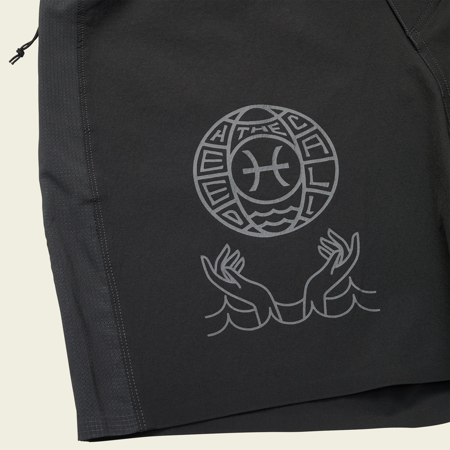 Del Este Performance Boardshorts 17" - Fortune Teller : Antique Black - Image 4