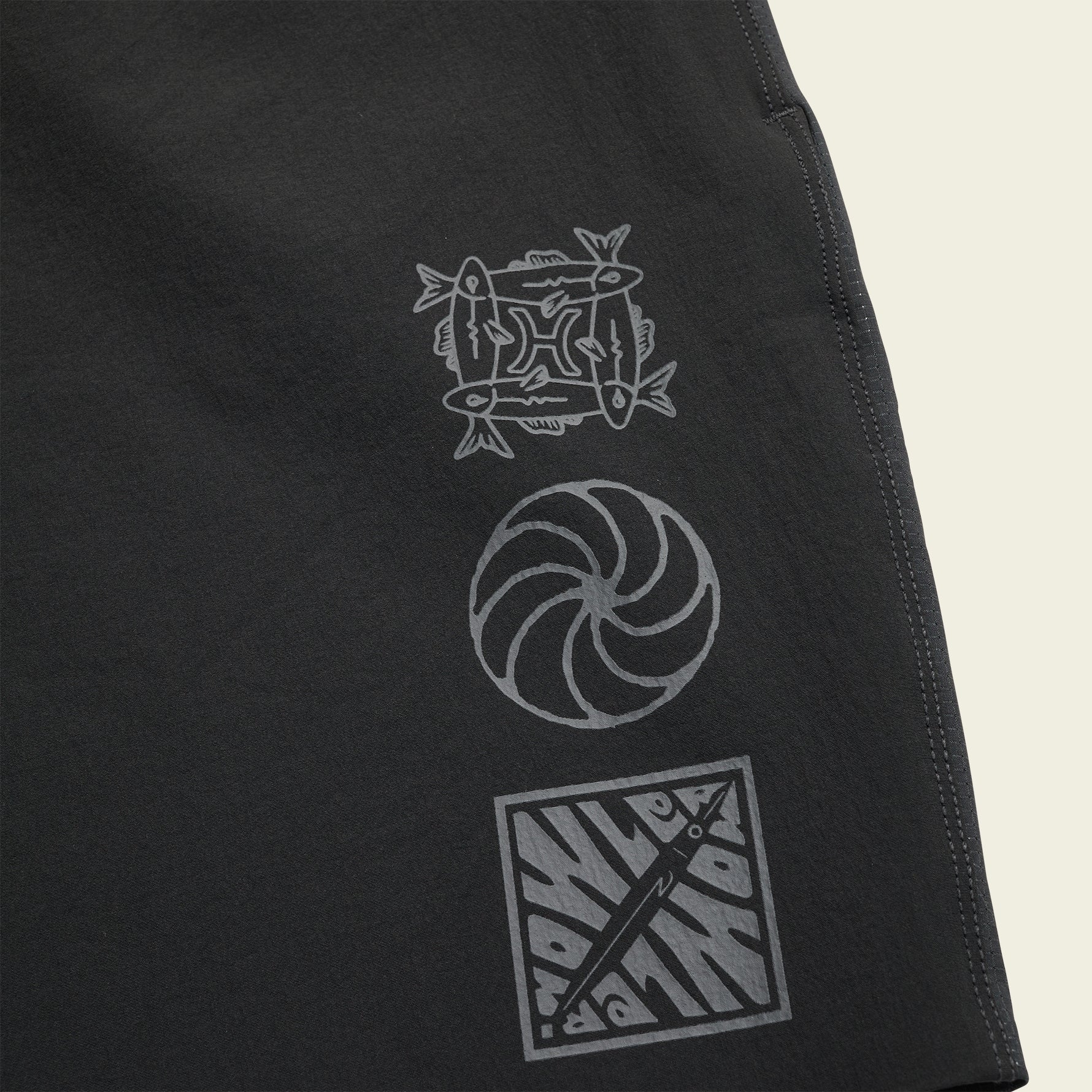 Del Este Performance Boardshorts 17" - Fortune Teller : Antique Black - Image 7