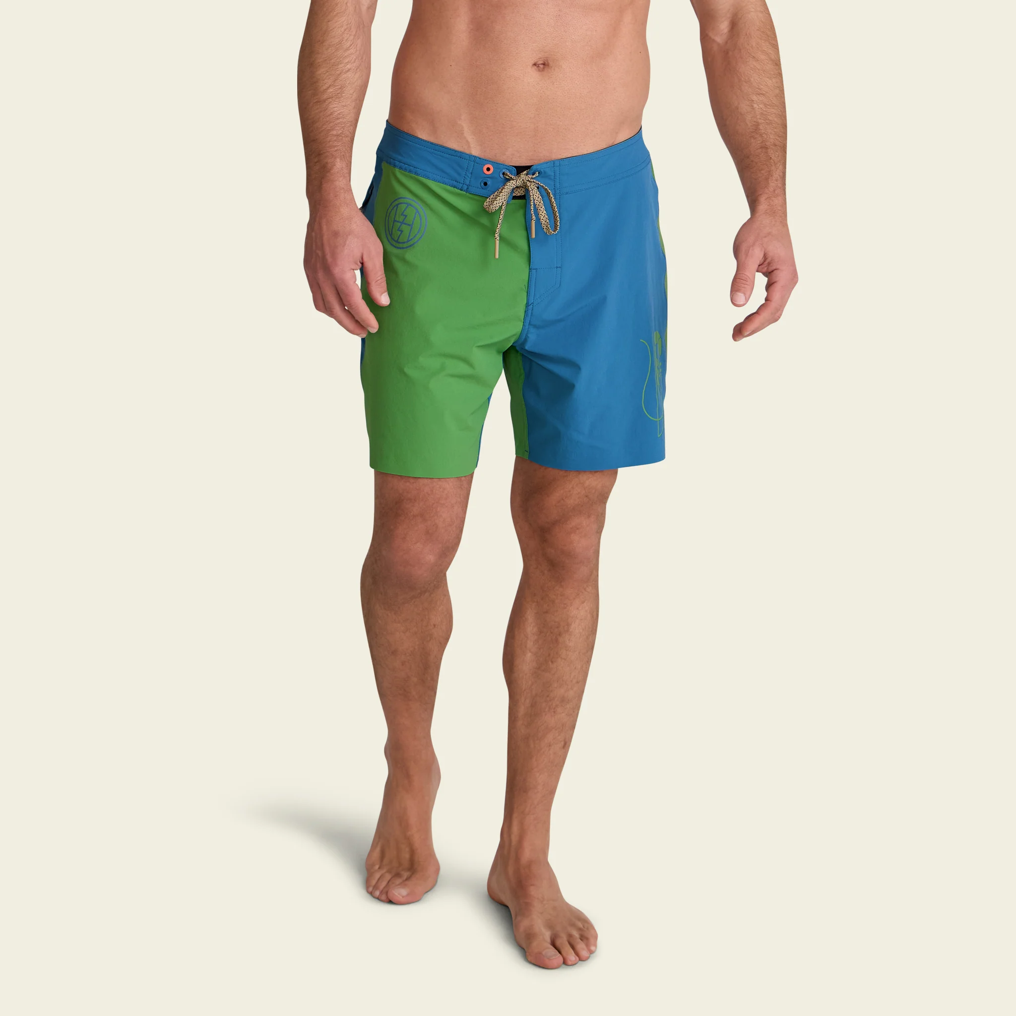 Del Este Boardshorts - Skrimp : Blue Steel - Image 3