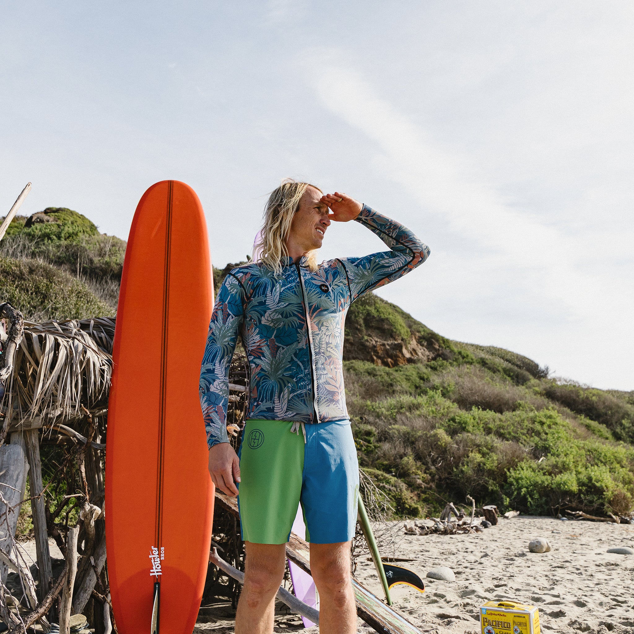 Del Este Boardshorts - Skrimp : Blue Steel - Image 8