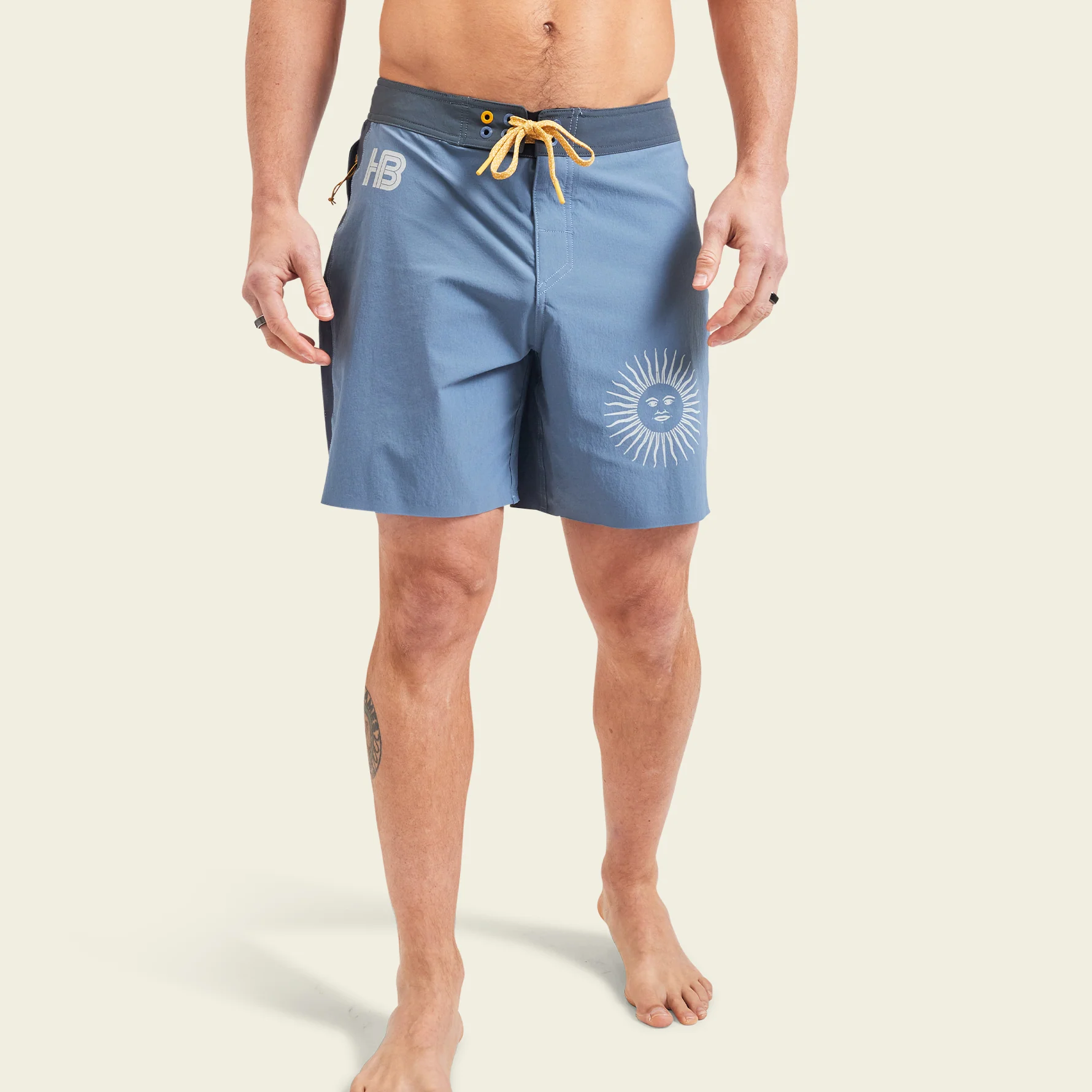 Del Este Performance Boardshorts 17" - Nacho Sol : Blue Mirage - Image 5