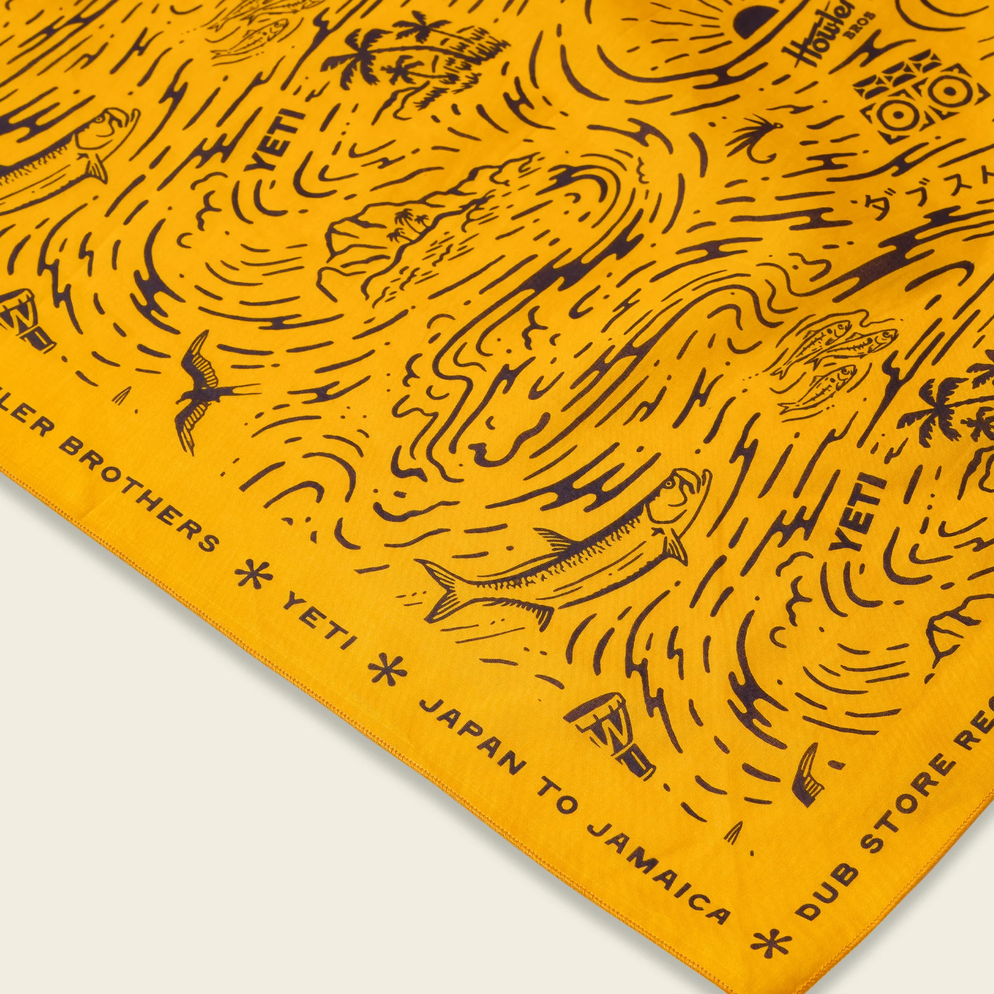 Dub Store Bandana - Naoki Nautical : Old Gold - Image 4