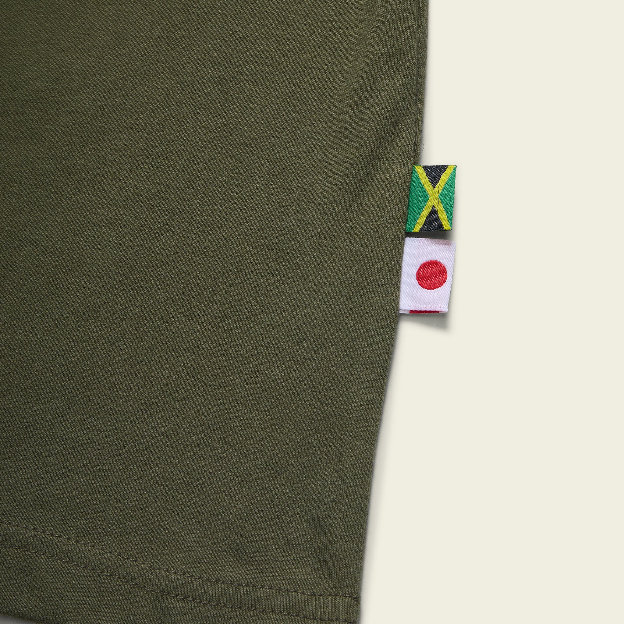 Dub Store Records Cotton T-Shirt - Dark Olive - Image 3