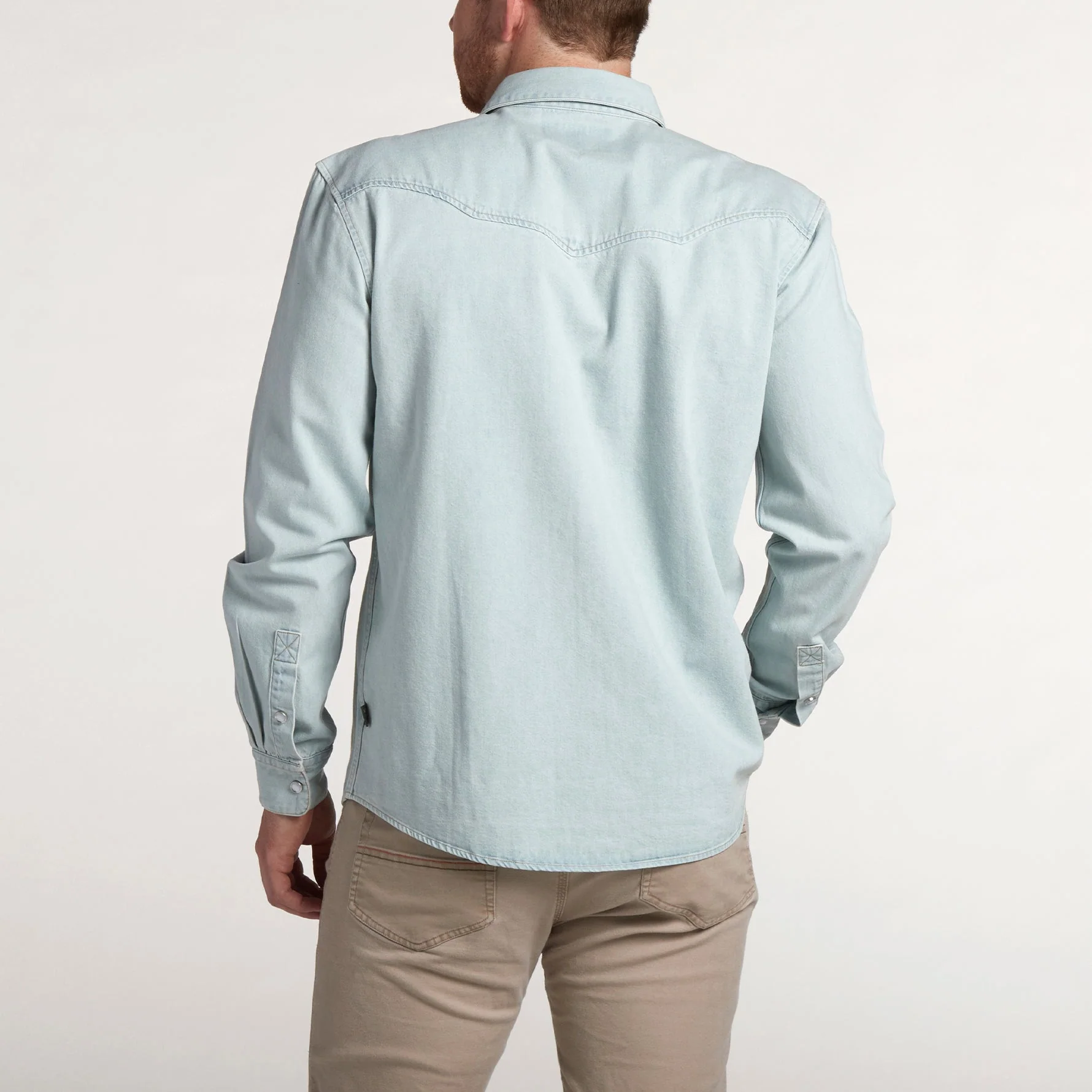 Dust Up Denim Snapshirt - Garth Light Wash - Image 4