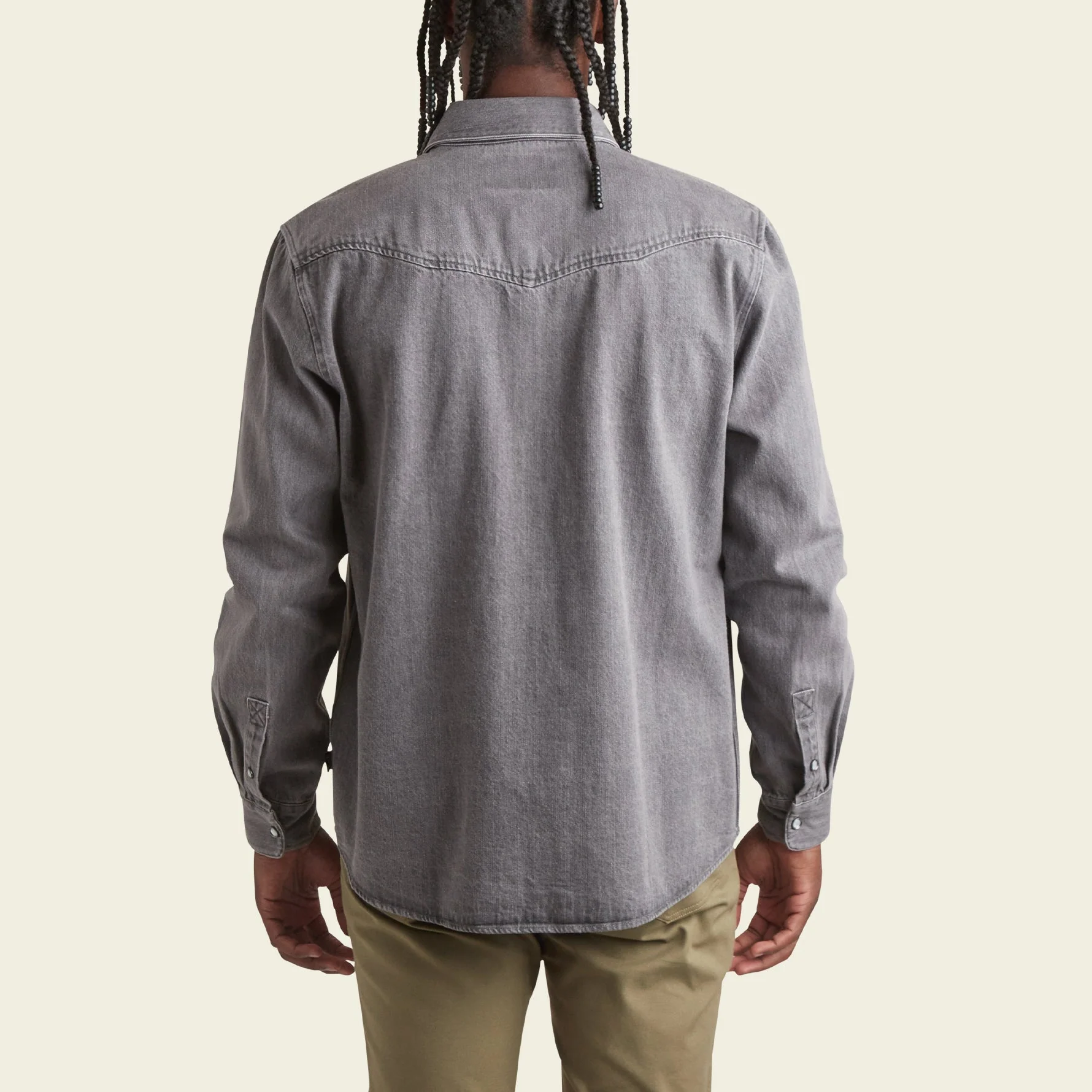 Dust Up Denim Snapshirt - Jovi Grey Wash - Image 5