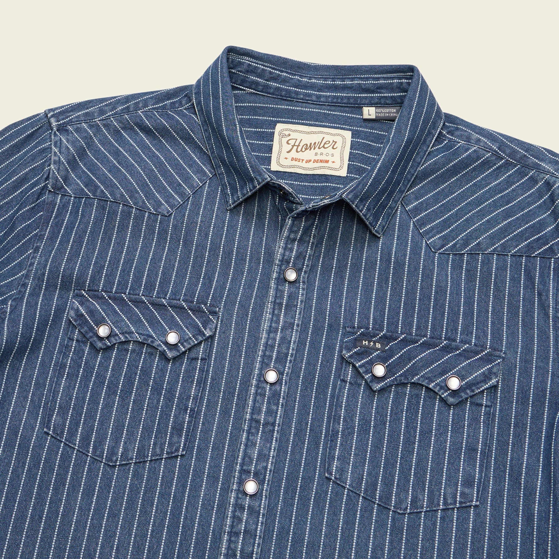 Dust Up Denim Snapshirt - Merle Stripe - Image 3