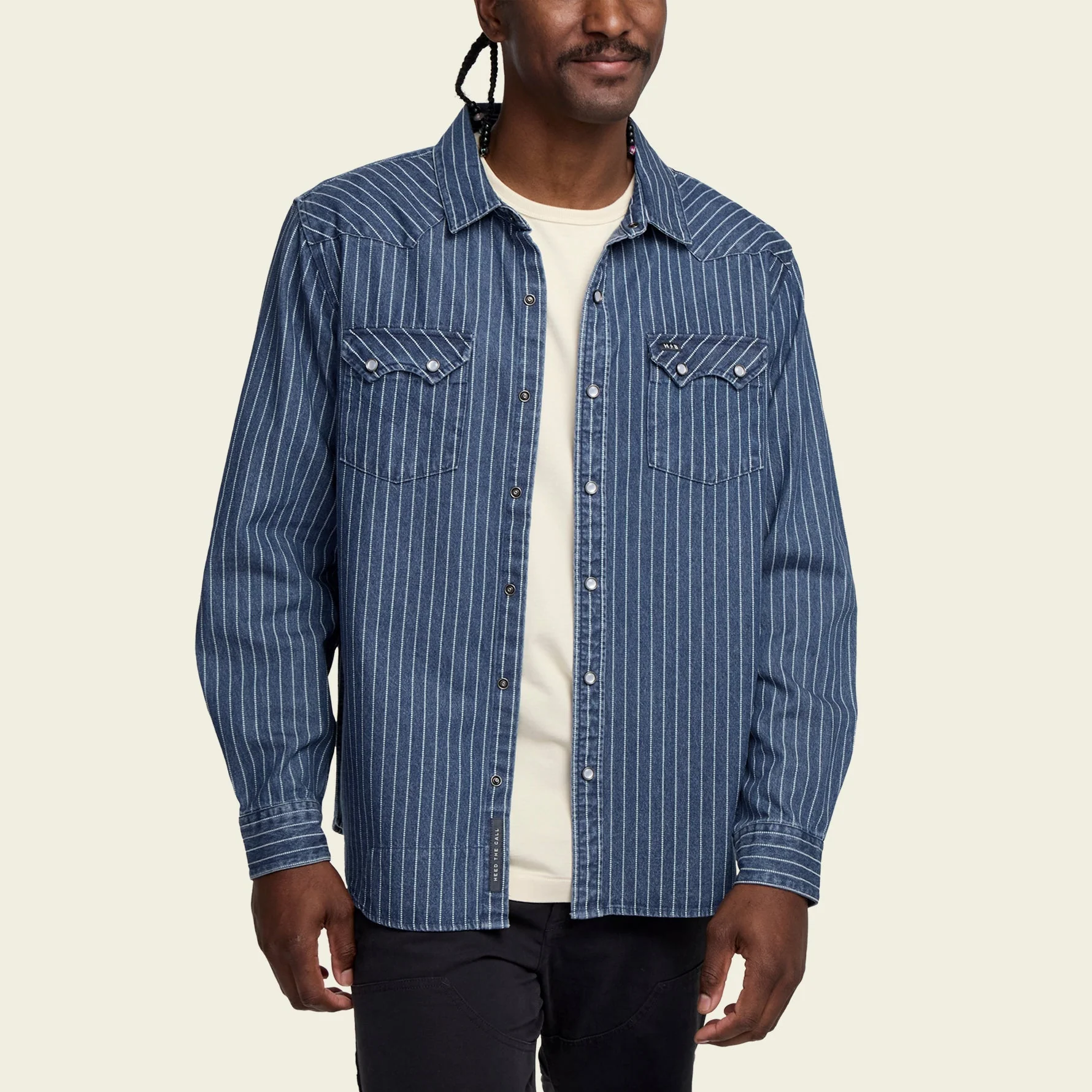 Dust Up Denim Snapshirt - Merle Stripe - Image 4