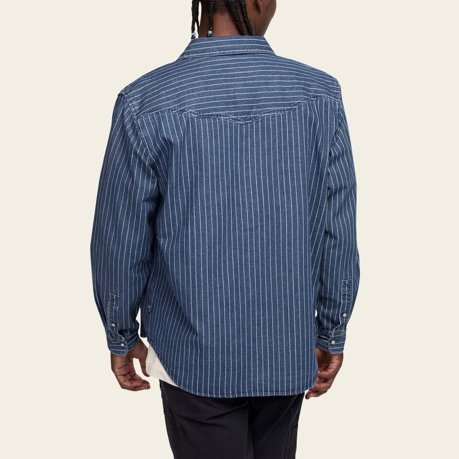 Dust Up Denim Snapshirt - Merle Stripe - Image 5