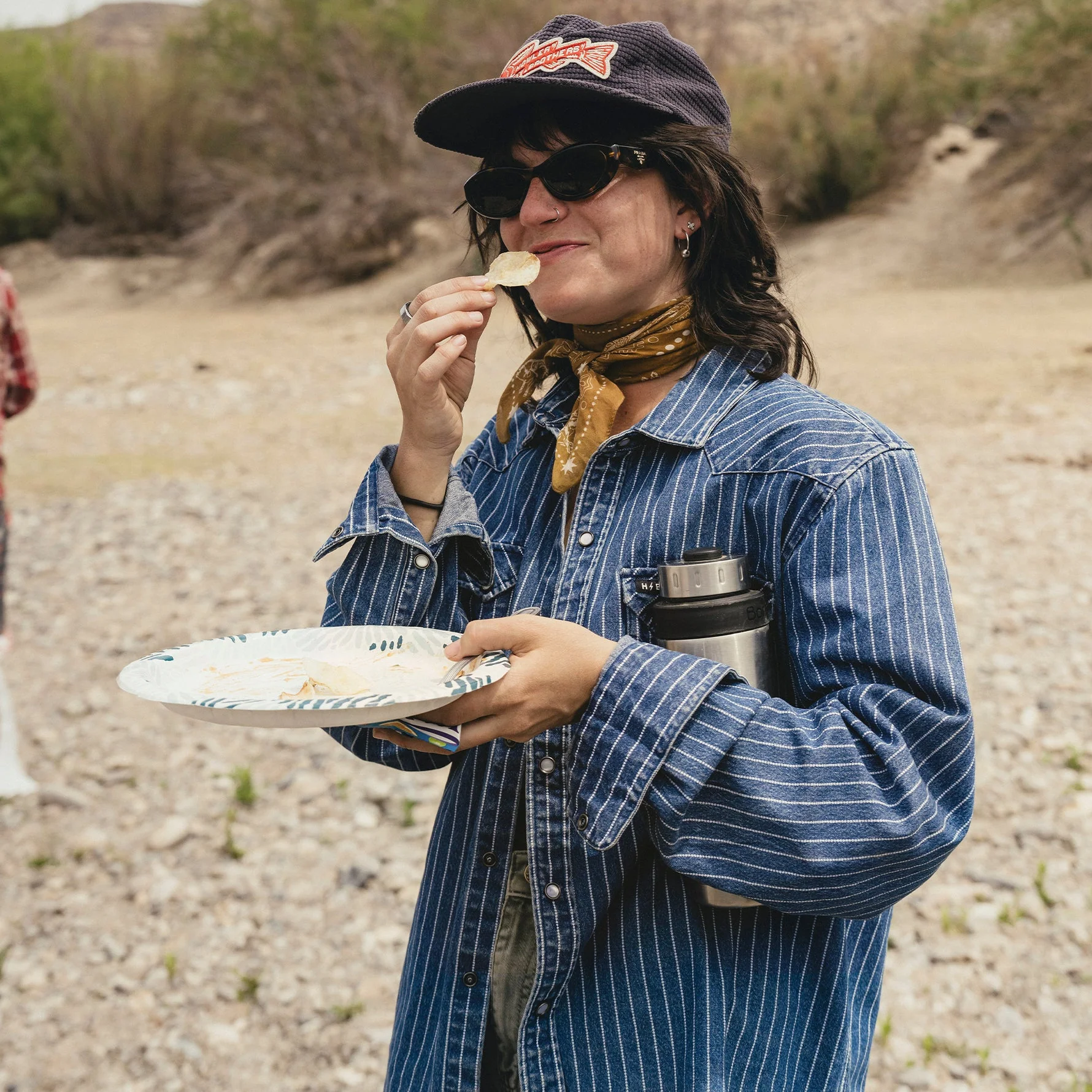 Dust Up Denim Snapshirt - Merle Stripe - Image 9