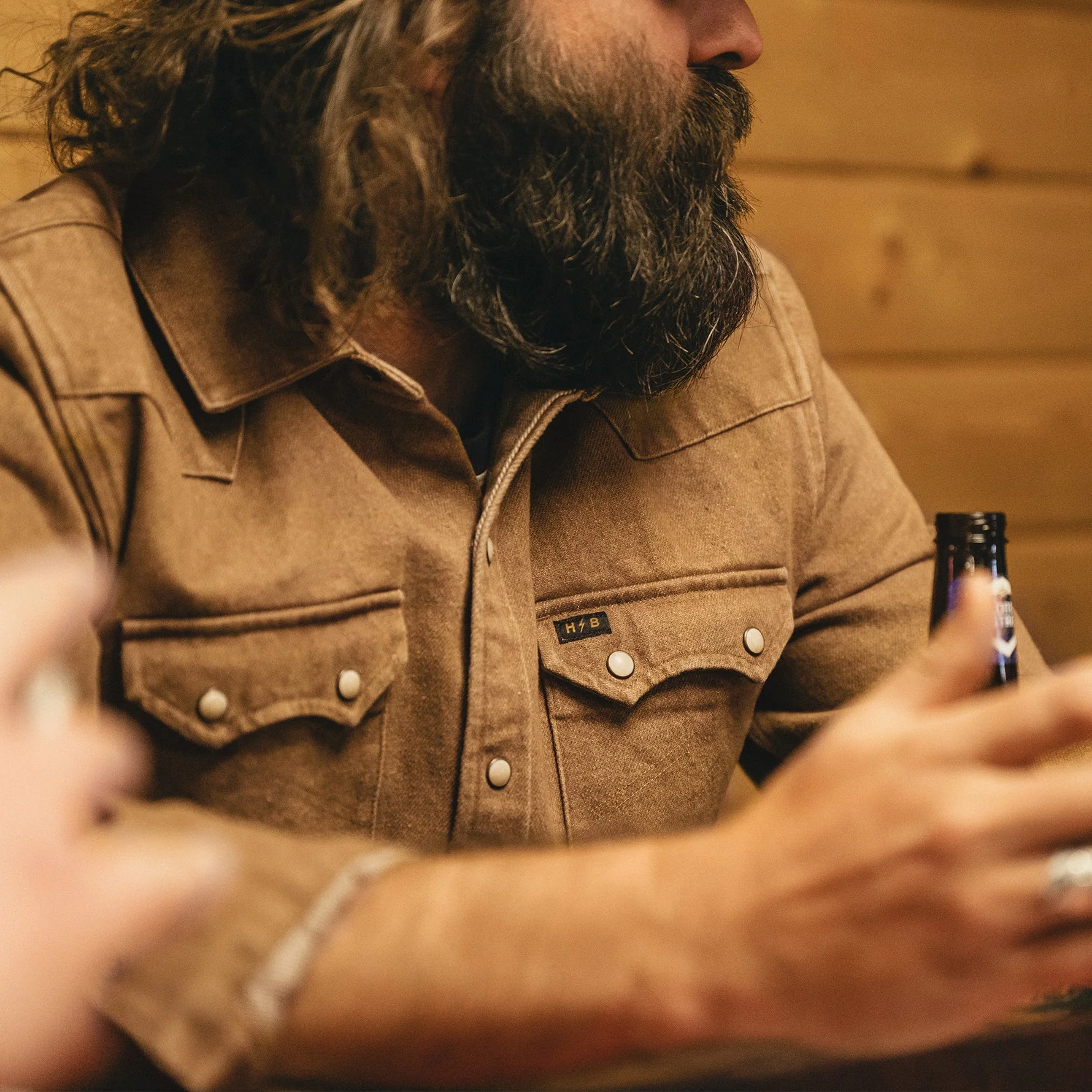 Dust Up Denim Snapshirt - Owens Oaker Wash - Image 2