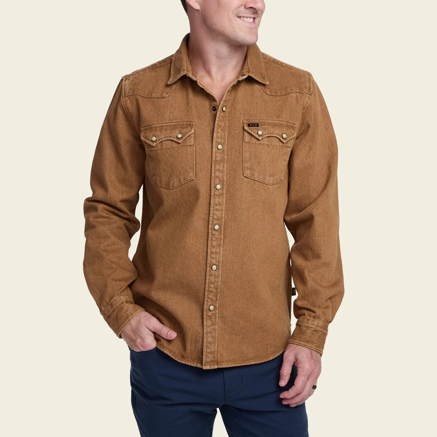 Dust Up Denim Snapshirt - Owens Oaker Wash - Image 4