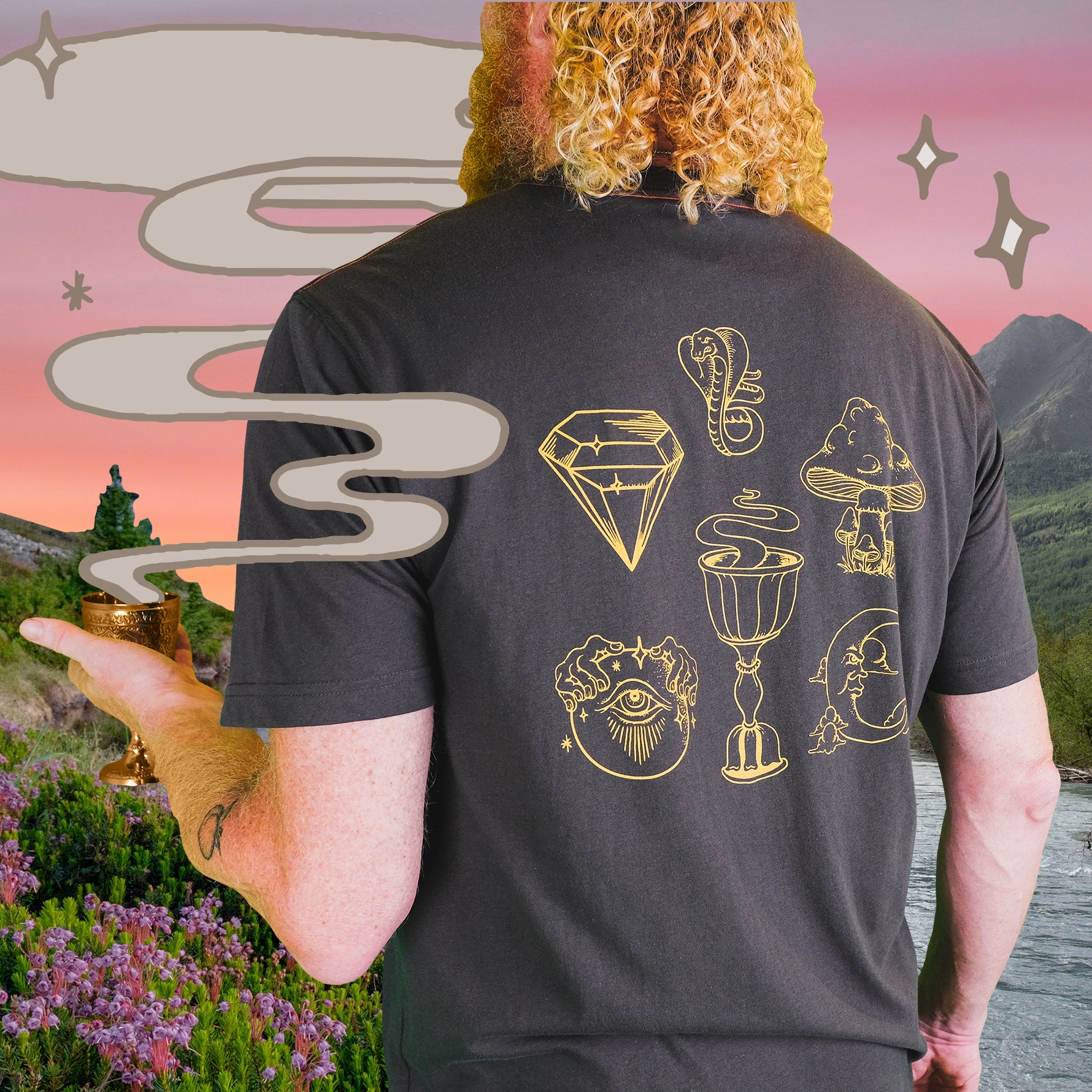 Elements T-Shirt - Antique Black - Image 2