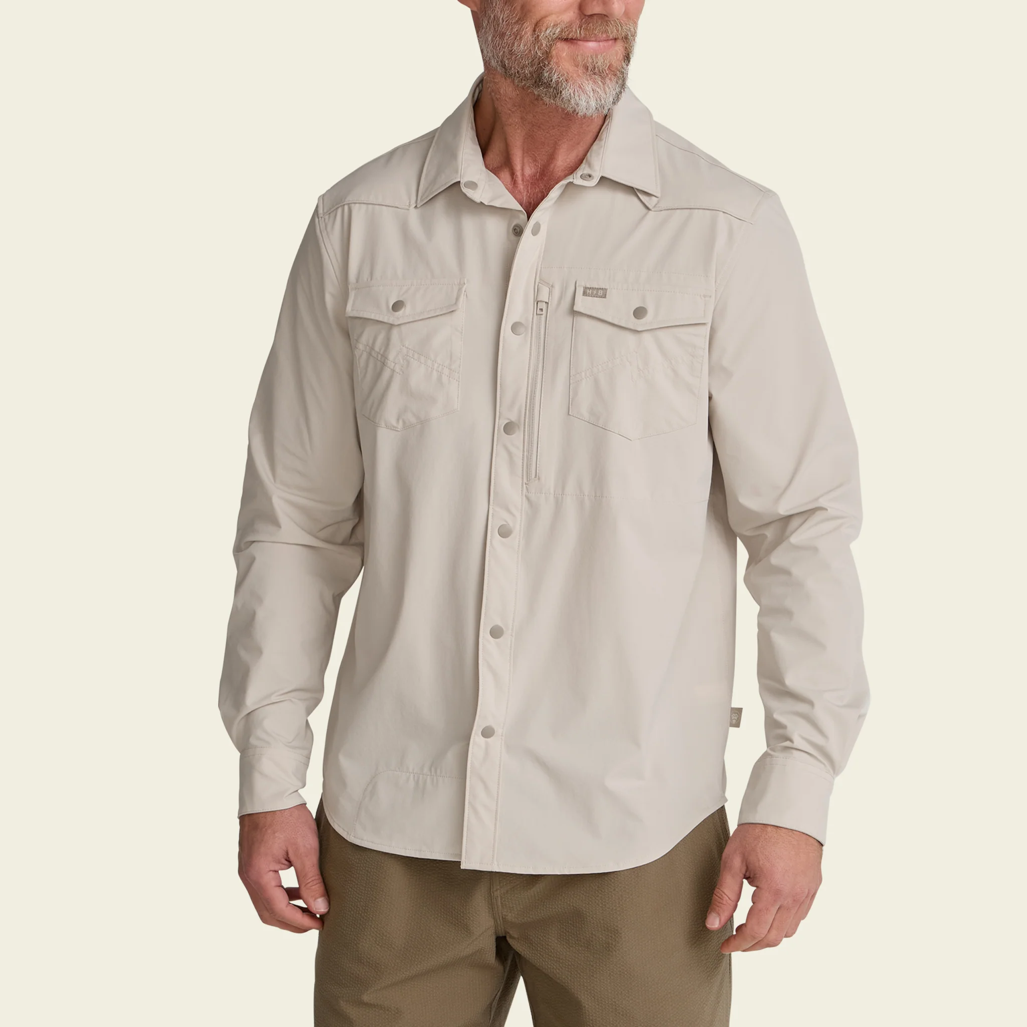 Emerger Tech Longsleeve - Chalk - Image 4