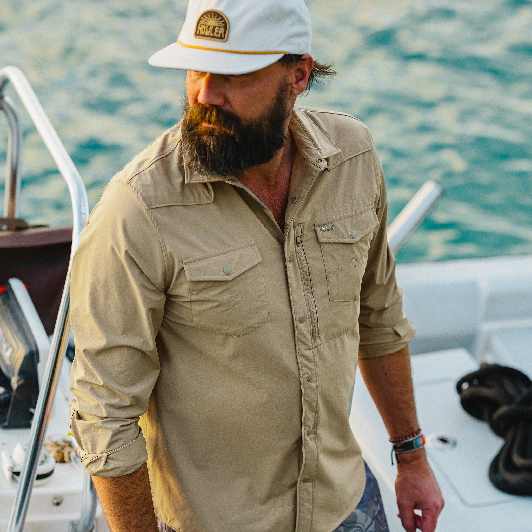 Emerger Tech Longsleeve - Driftwood - Image 2