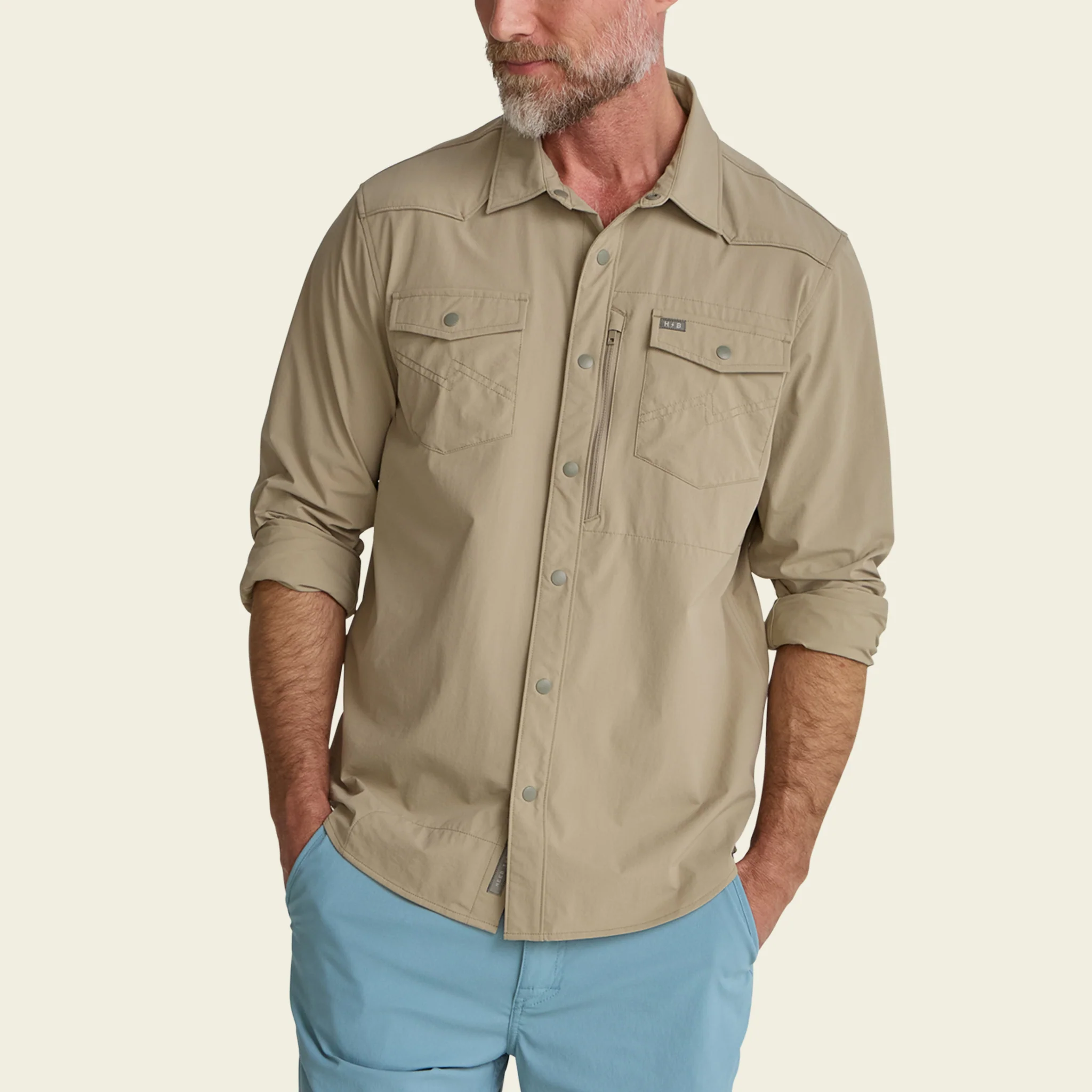 Emerger Tech Longsleeve - Driftwood - Image 4