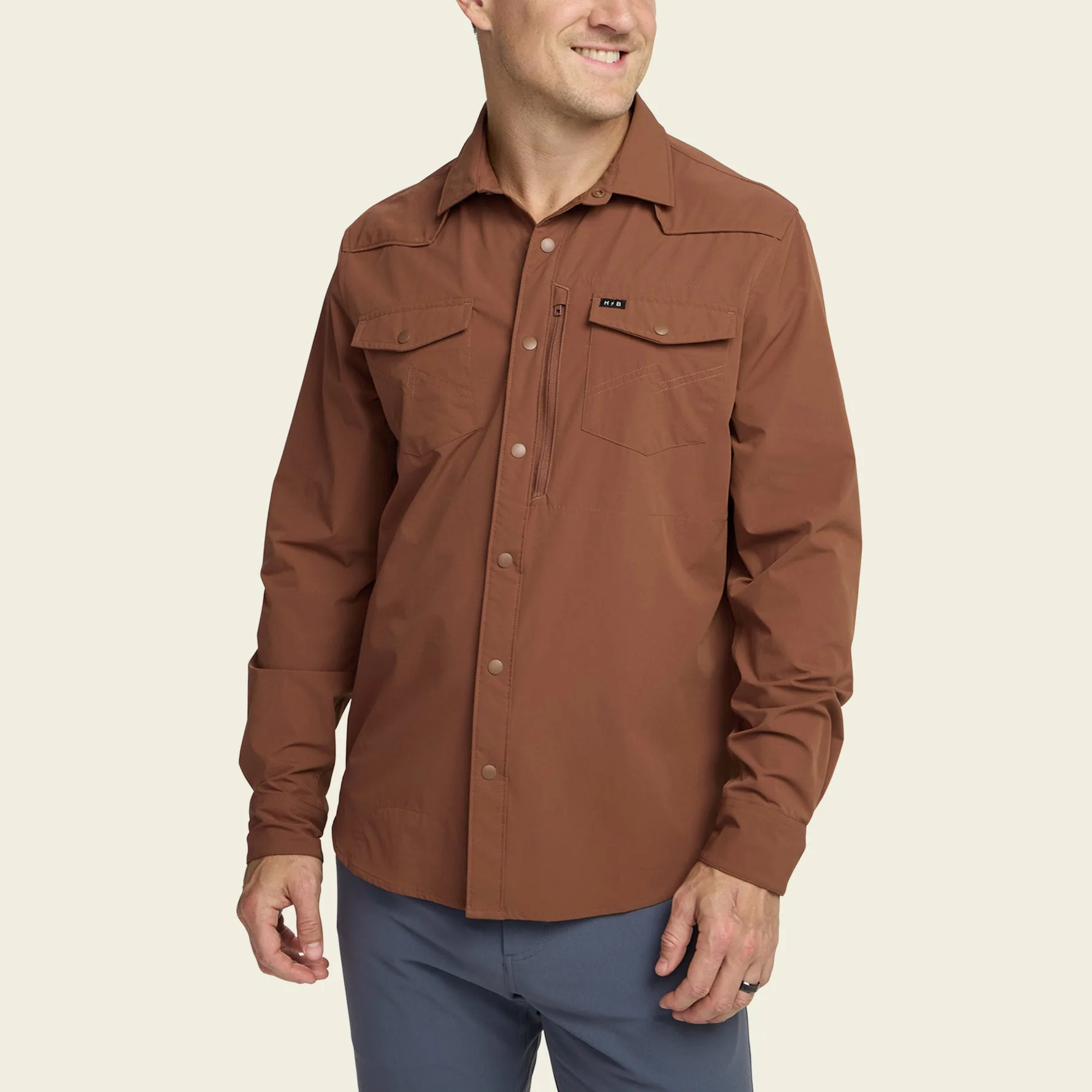 Emerger Tech Longsleeve - Mink Brown - Image 4