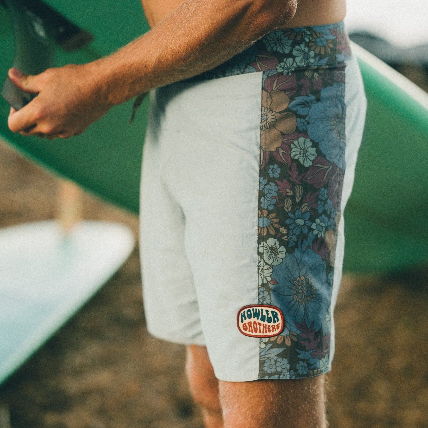 Ensueño Boardshorts 18" - Flower Power : Pool Blue - Image 2