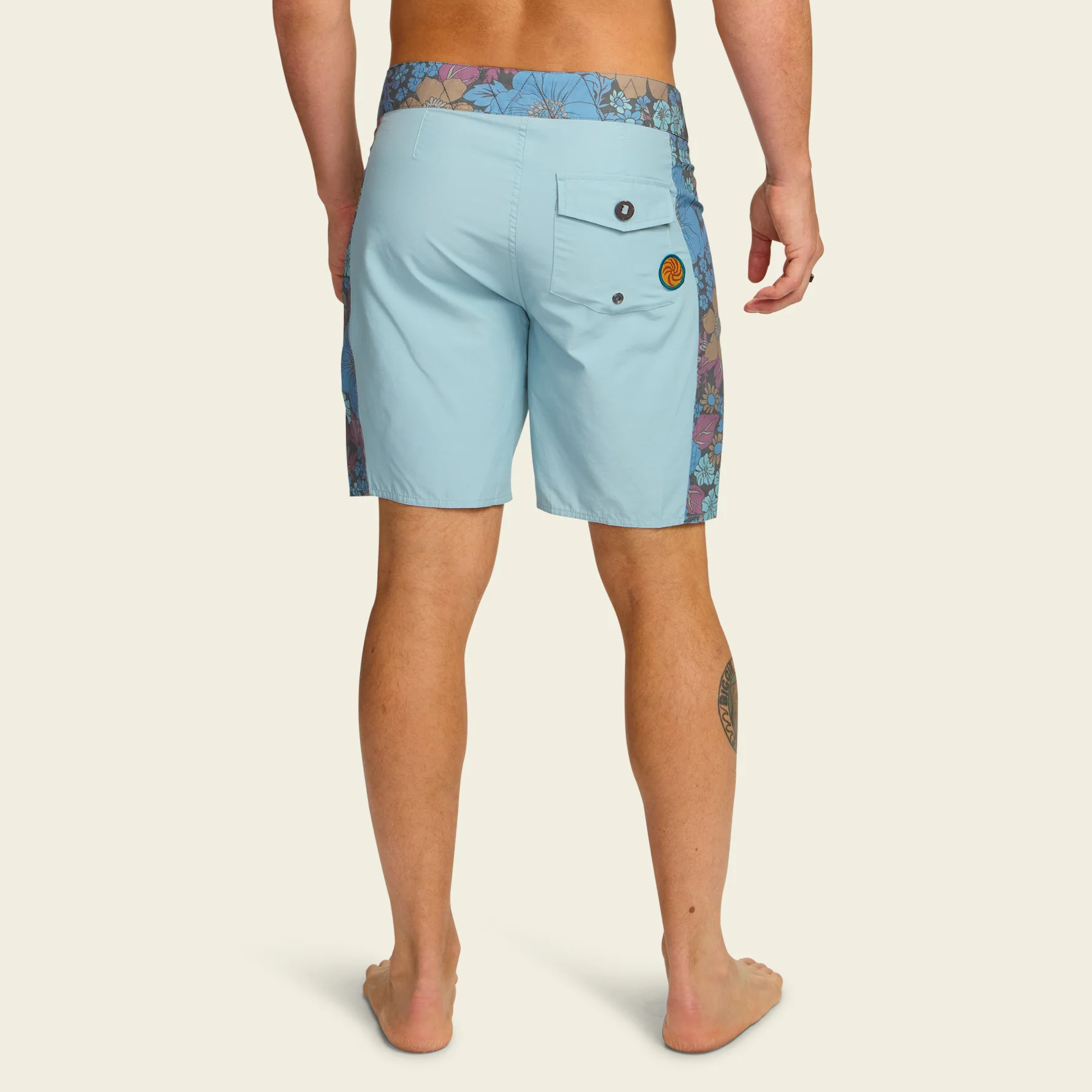 Ensueño Boardshorts 18" - Flower Power : Pool Blue - Image 4