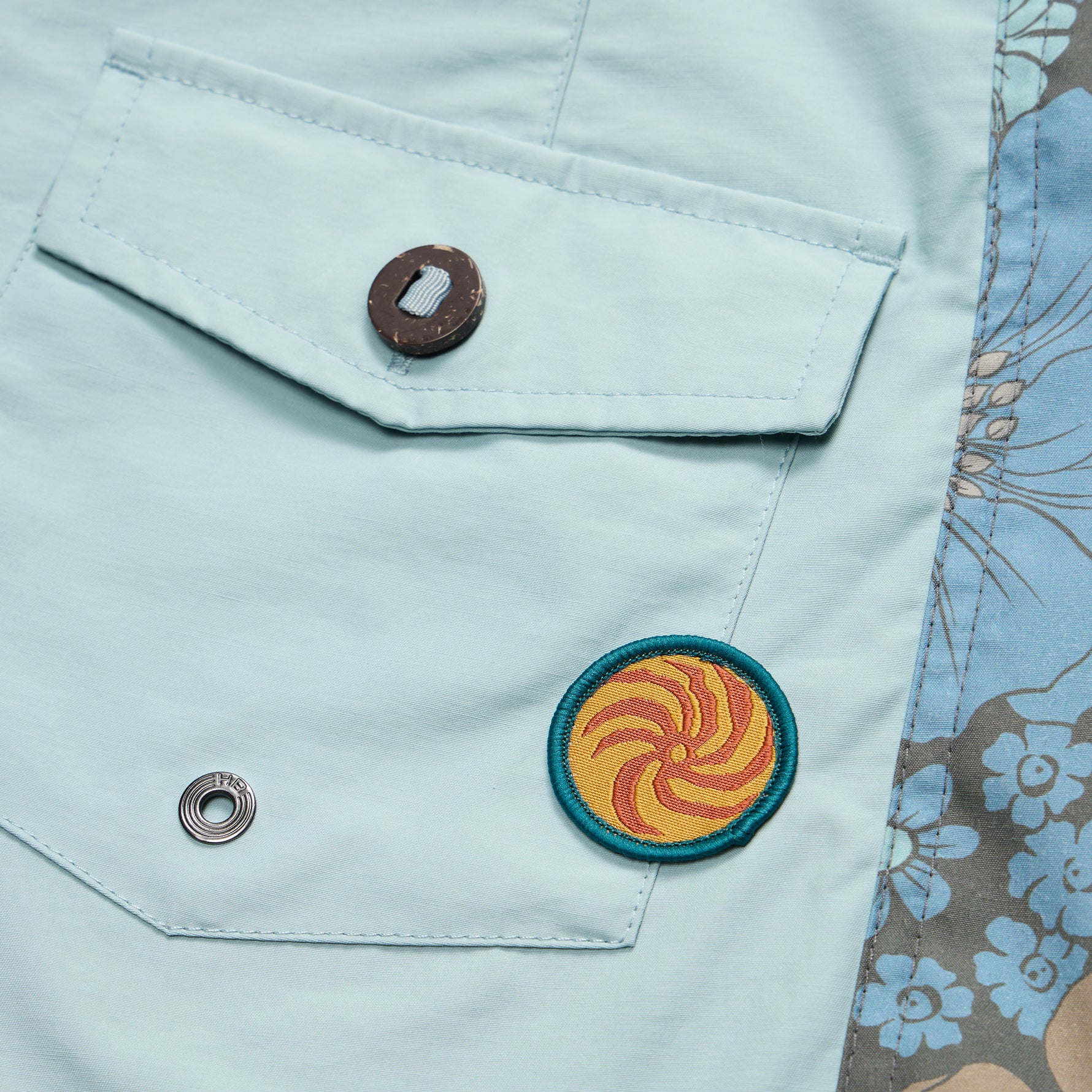 Ensueño Boardshorts 18" - Flower Power : Pool Blue - Image 6