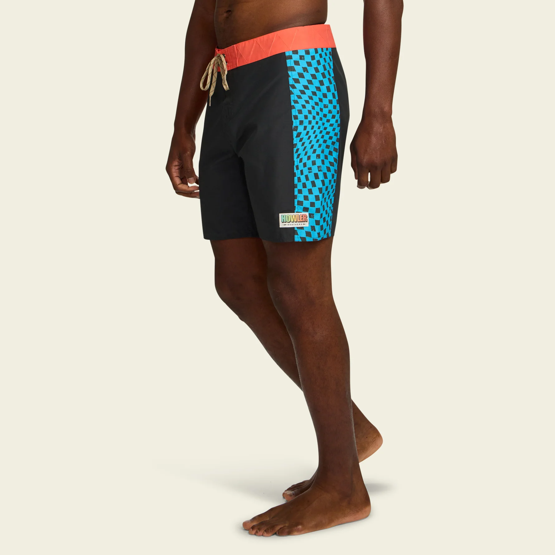 Ensueño Boardshorts 18" - Warped Checkers : Antique Black - Image 3
