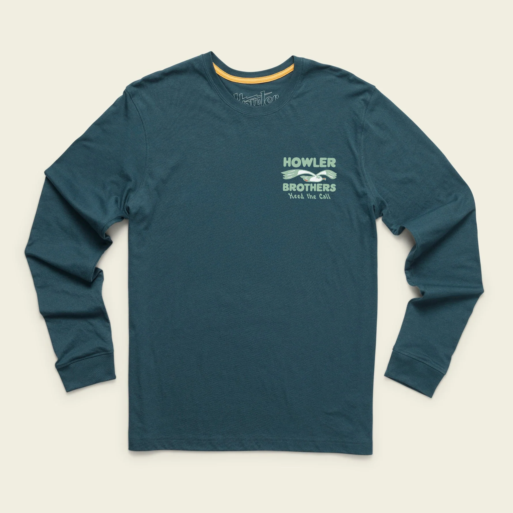Flocka Seagulls Longsleeve Cotton T-Shirt - Key Largo - Image 3